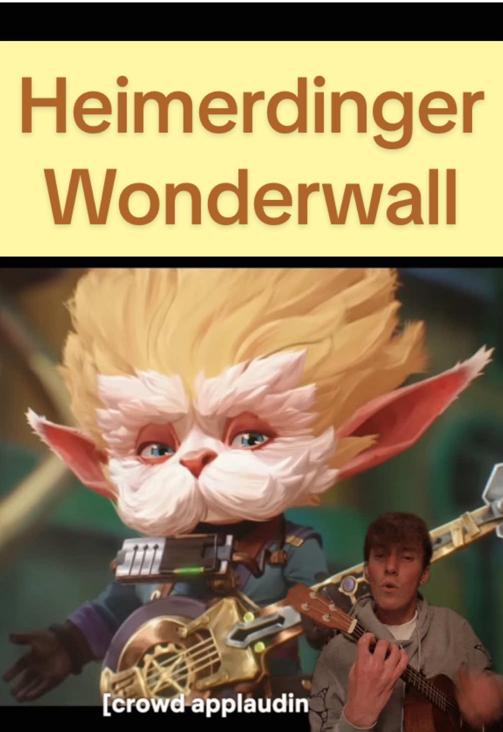 I was doing so well at the premiere until this freaking guy started playing the banjo ;-;  Anyways, im broken so here’s a $h!tpost #greenscreen #arcane #arcaneleagueoflegends #arcaneseason2 #heimerdinger #heimerdingerarcane #arcaneheimerdinger #wonderwall 