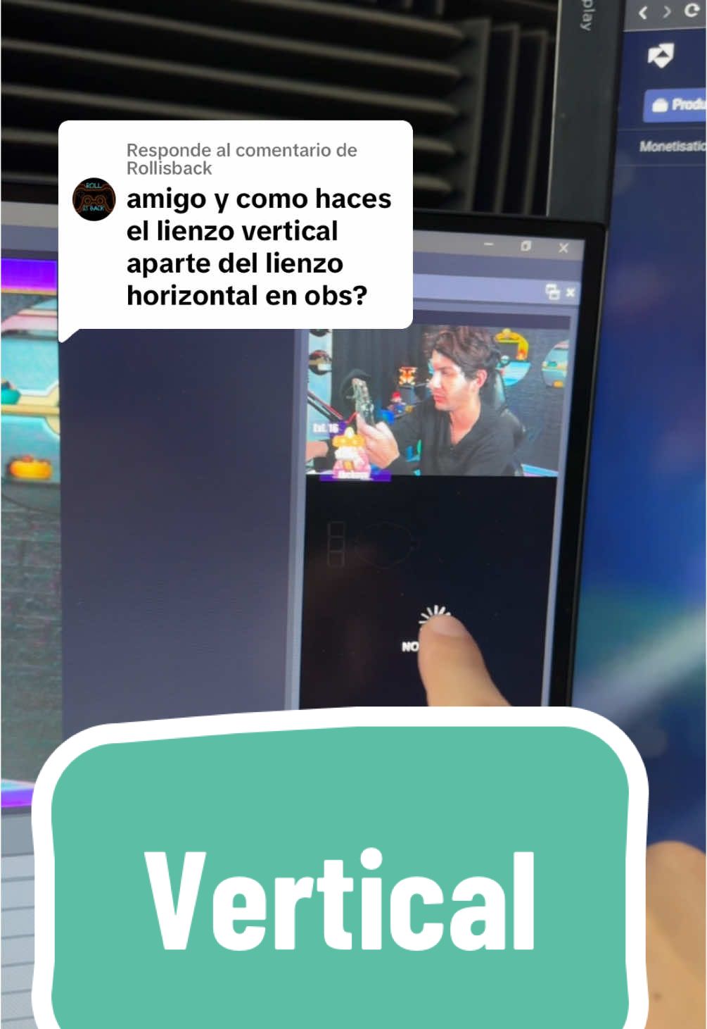 Respuesta a @Rollisback como tener dos lienzos en el obs studio para hacer stream vertical en tiktok #streamer #stream #streamtips #smallstreamersupport #tiktokstreamer 