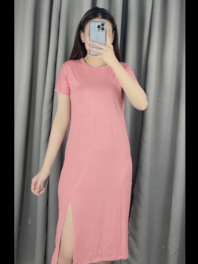 Casual Dress 1136 Slit dress bodycon dress dress korea slim Rayon Stretch Midi Wanita di bawah Rp45.000 #casualdress #dressbodycon #dressrayon #mididressrayon 
