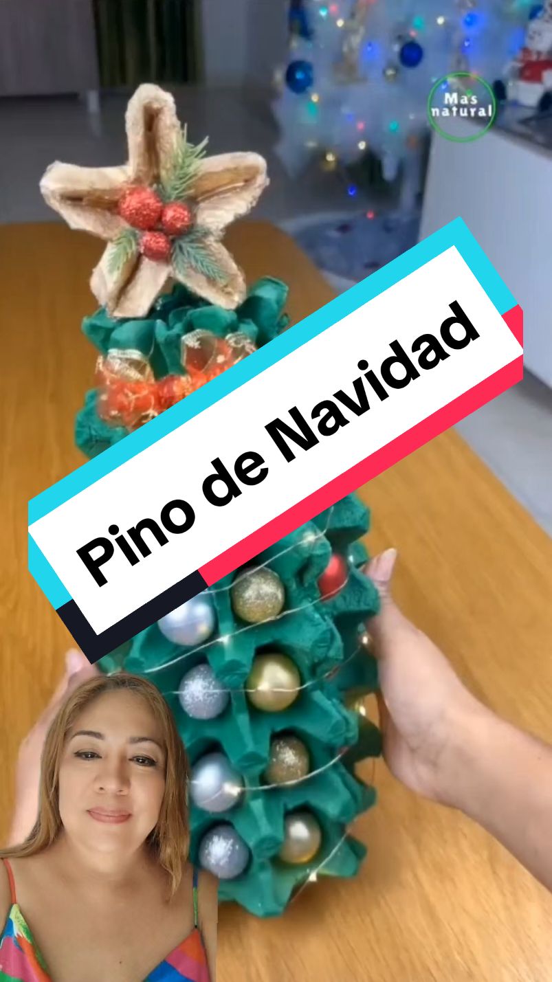 pino de Navidad con cartón de huevo #parati #Navidad #maestra #niños #preescolar 