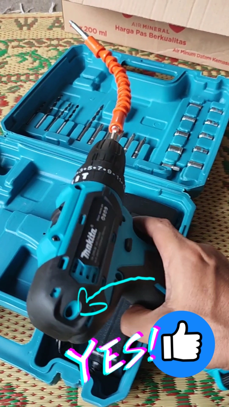 MAKlTA 86vf Mesin bor 2baterai cas 10mm bor listrik murah bor tangan baterai besi tembok Beton kayu - Cordless Drill #makita #bor #cordlessdrill #bortangan #borbaterai #makita86vf #borcordless #mesinbor 