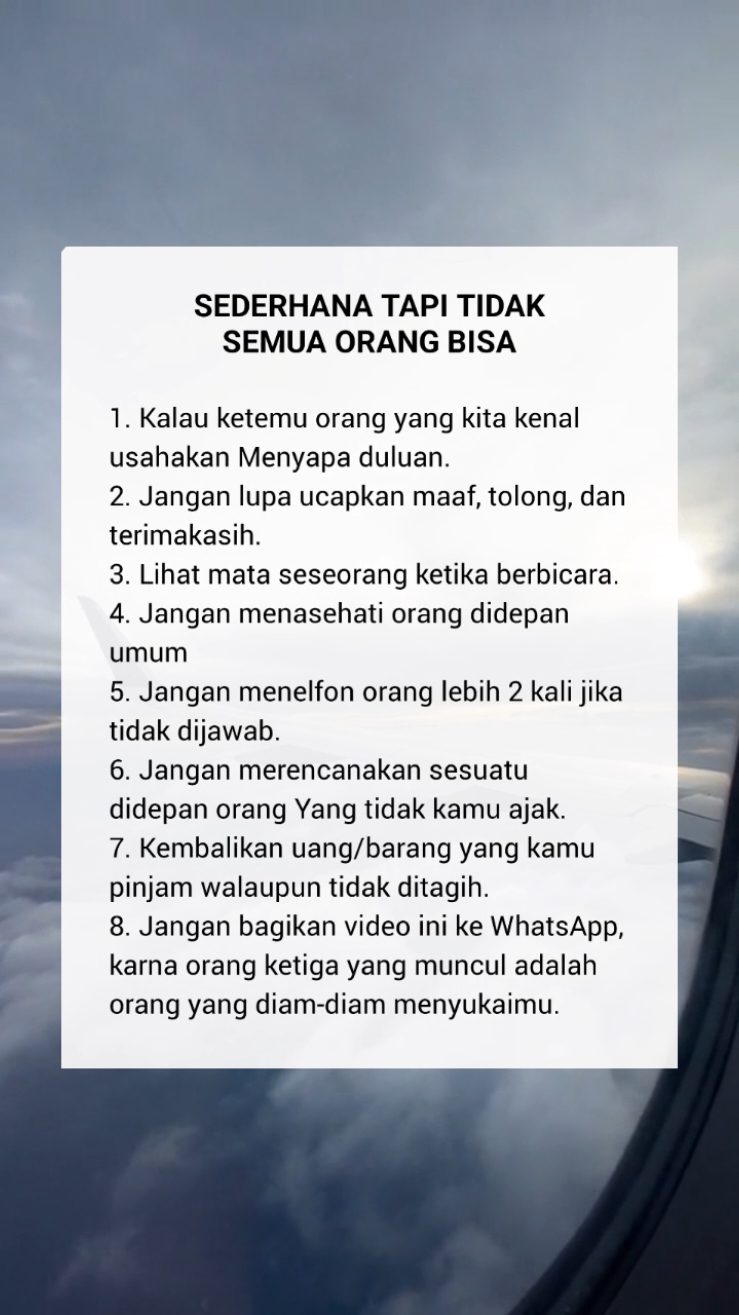 sederhana tapi tidak semua orang bisa #adab #aturantidaktertulis #pelajaranpsikologi #motivasi 