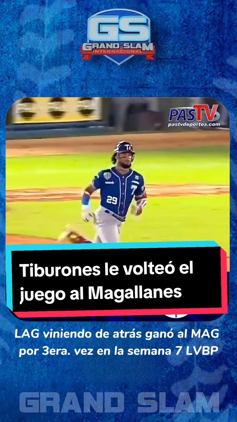 Tiburones de La Guaira volvió a ganar al Magallanes por tercera vez en la semana viniendo de atrás. Nivelo el récord en 18-18.   Elvis Araujo se llevó el triunfo (2-2) destacó al bate Leonys Martin y Tomás Telis con 3 empujadas cada uno. Por la Nave José Gómez (ss) 4-3 con 3 CI.  #beisbolprofesional #magallanes #lvbp #tiburonesdelaguaira #tiburonesbbc  📺Cortesía IVC 