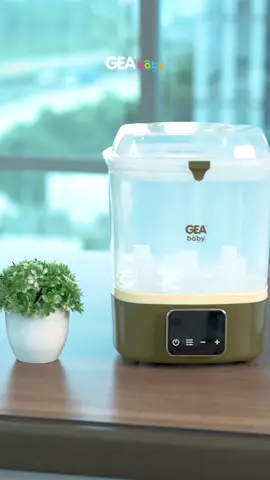 Introducing Our New GEA BABY Quick Multifunction Sterilizer & Dryer GSD-200 Terdapat 6 mode: 1. Mode Auto: mode ini akan memulai proses sterilisasi selama 10 menit kemudian masuk kedalam proses pengeringan. waktu untuk proses pengeringan dapat diatur antara 1-60 menit. tekan tombol power untuk menghidupkan mesin dan mode auto akan muncul pada layar. 2. Mode Steril: Mode steril akan berlangsung selama 10 menit dengan suhu 100 derajat. Mesin akan berhenti bekerja setelah air pada plat pemanas habis. 3. Mode Dryer: Mode pengeringan terdapat pilihan waktu antara 1-60 menit. Suhu untuk mode pengeringan 50-60 derajat. 4. Mode Steam: Mode pemanasan makanan dengan suhu 100 derajat dalam waktu 15 menit. Waktu untuk mode steam bisa diatur antara 1-20 menit. 5. Mode Penghangatan Cepat: Mode ini bisa menghangatkan ASI dan makanan. Proses pemanasan cepat, cukup 3 menit untuk menghangatkan ASI. waktu proses pemanasan dapat diatur antara 0,5 - 10 menit. Pada mode menghangatkan, suhu berada di 46 derajat. 6. Mode Penghangatan: Dalam mode ini, suhu untuk menghangatkan bisa disesuaikan antara 37-60 derajat. #geababy  #yourbabyourpriority 