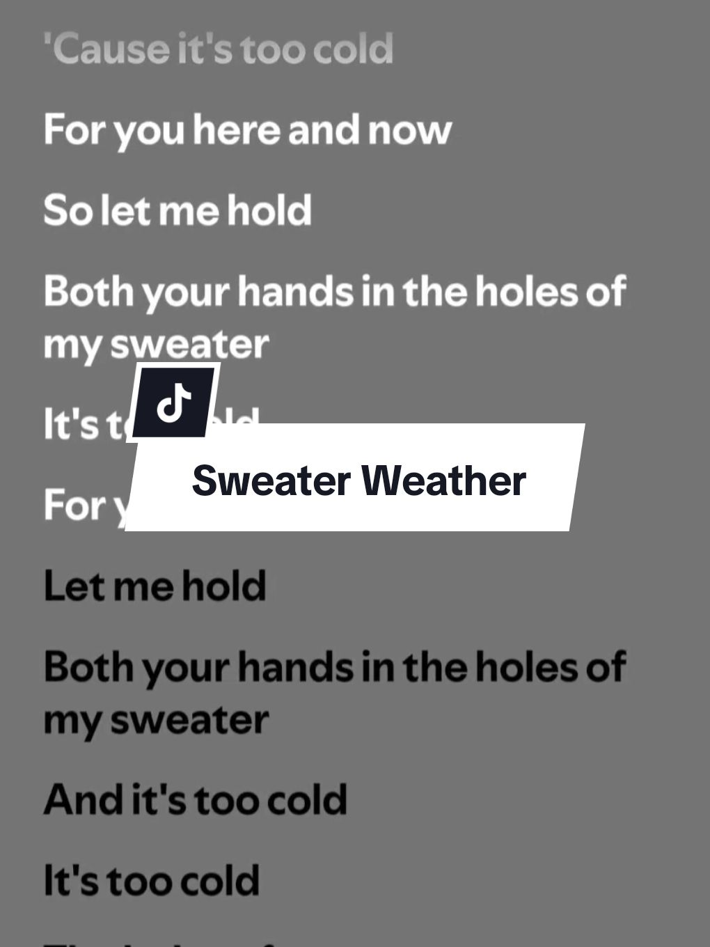 The Neighbourhood - Sweater Weather (Lyrics) #musicprospect #lyrics #fyp #fypage #fyppppppppppppppppppppppp #spotify #theneighbourhood #sweaterweather 