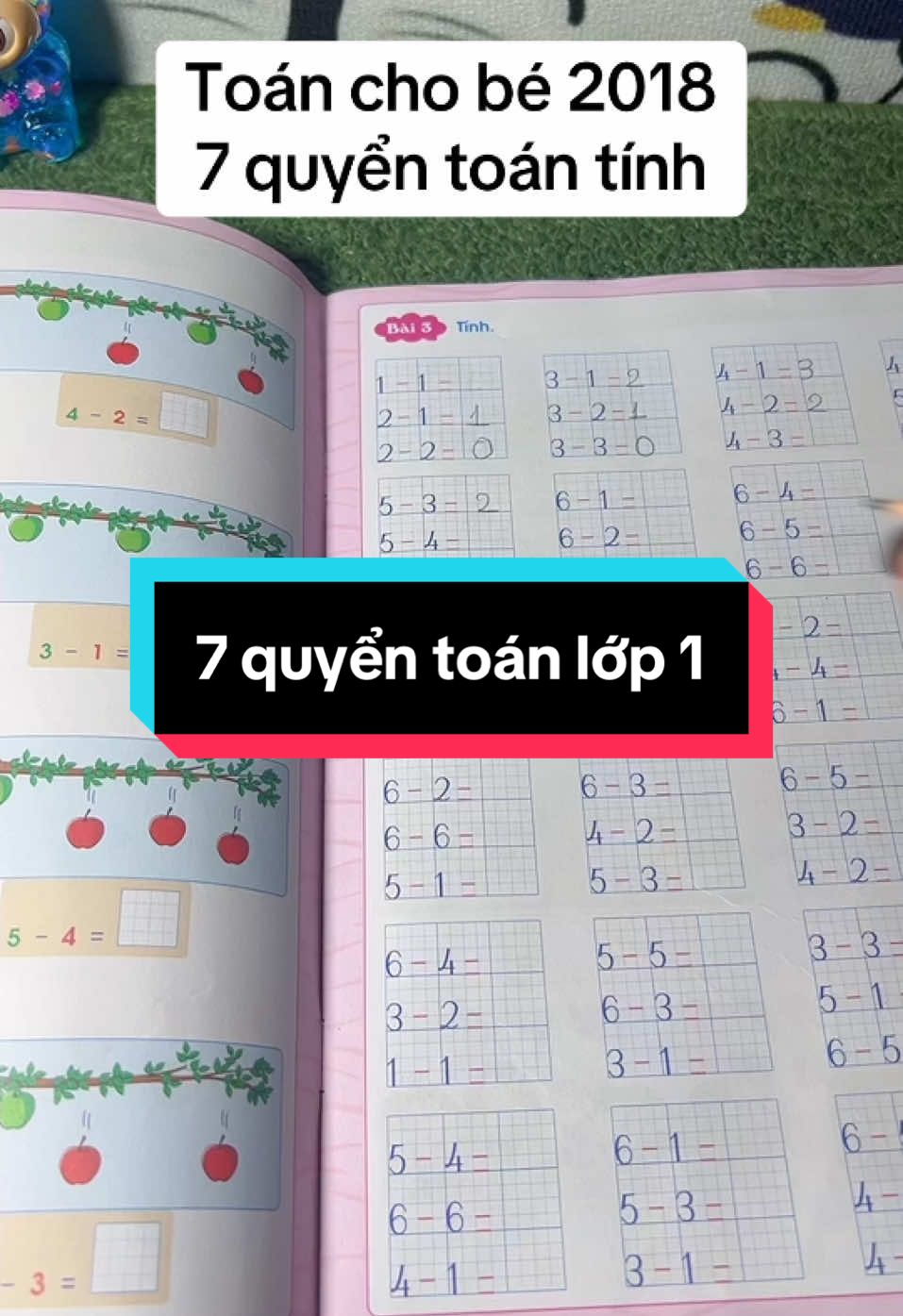 7 quyển toán cộng trừ lớp 1 #toan #toanhoc #tuduy #toantuduy #chaushoprose #tientieuhoc #lop1 