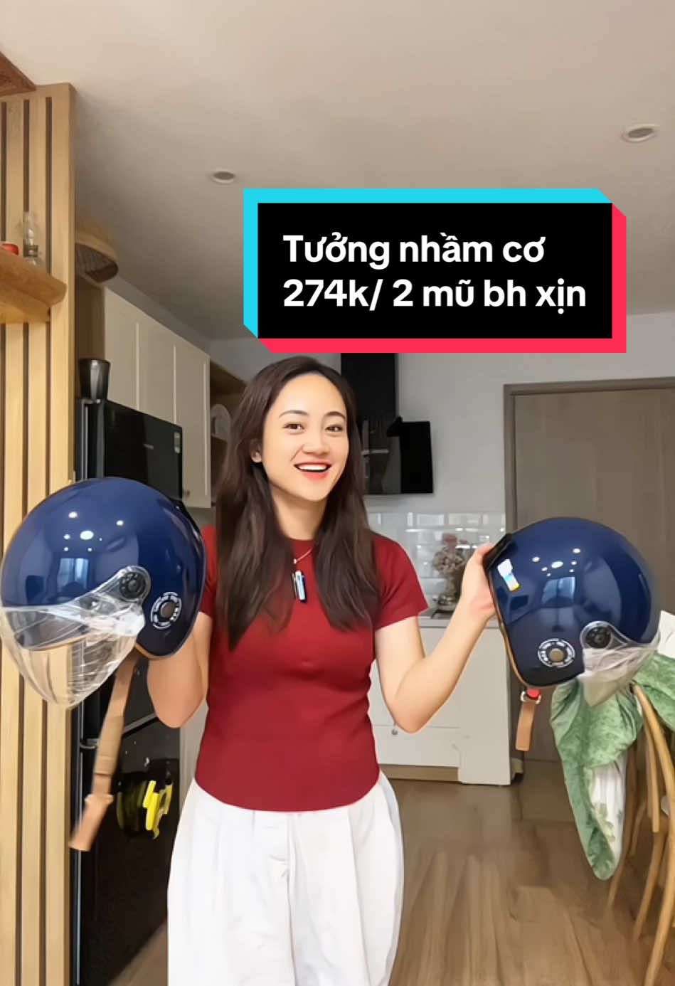 Tưởng ship nhầm cơ combo 2 mũ bảo hiểm 3/4 đầu như này có chưa tới 3 trăm cành #mubaohiem #mubaohiemcokinh 