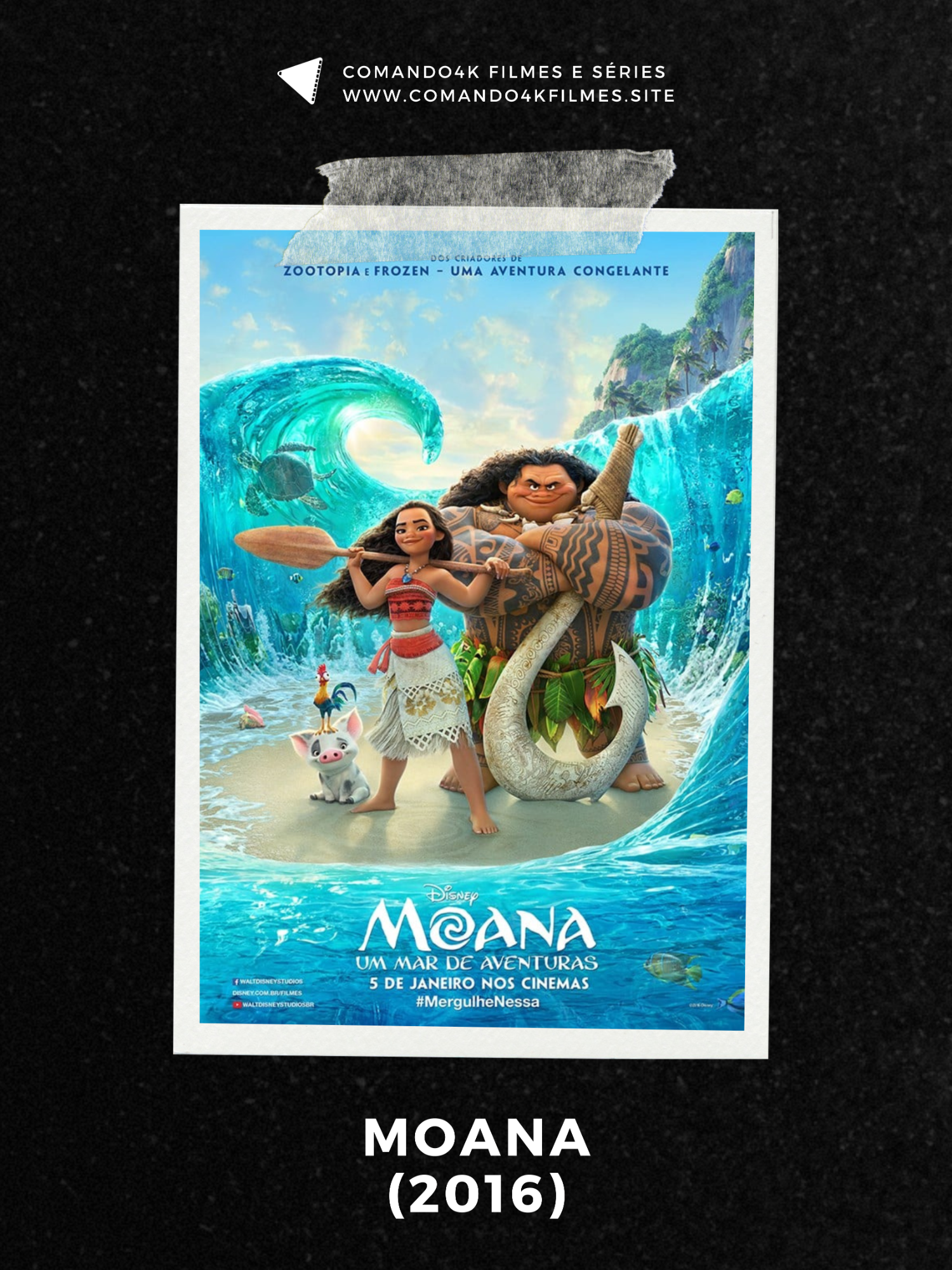 FILME COMPLETO | Moana – Um Mar de Aventuras (2016) 🌊🏝️ Moana, uma corajosa jovem, embarca em uma jornada épica para salvar sua ilha e descobrir seu destino como navegadora. Com a ajuda do semideus Maui, ela enfrenta perigos e desvenda os mistérios do oceano. #filme #desenho #filmecompleto #comando4k #1hora