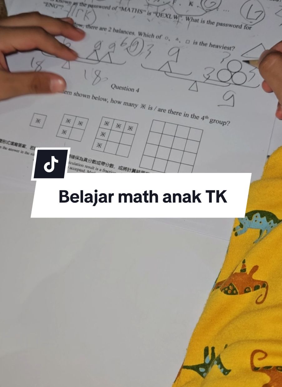 bahas soal math. #masyaallah #belajar #matematika #math #kid #kidsoftiktok #kindergarten 