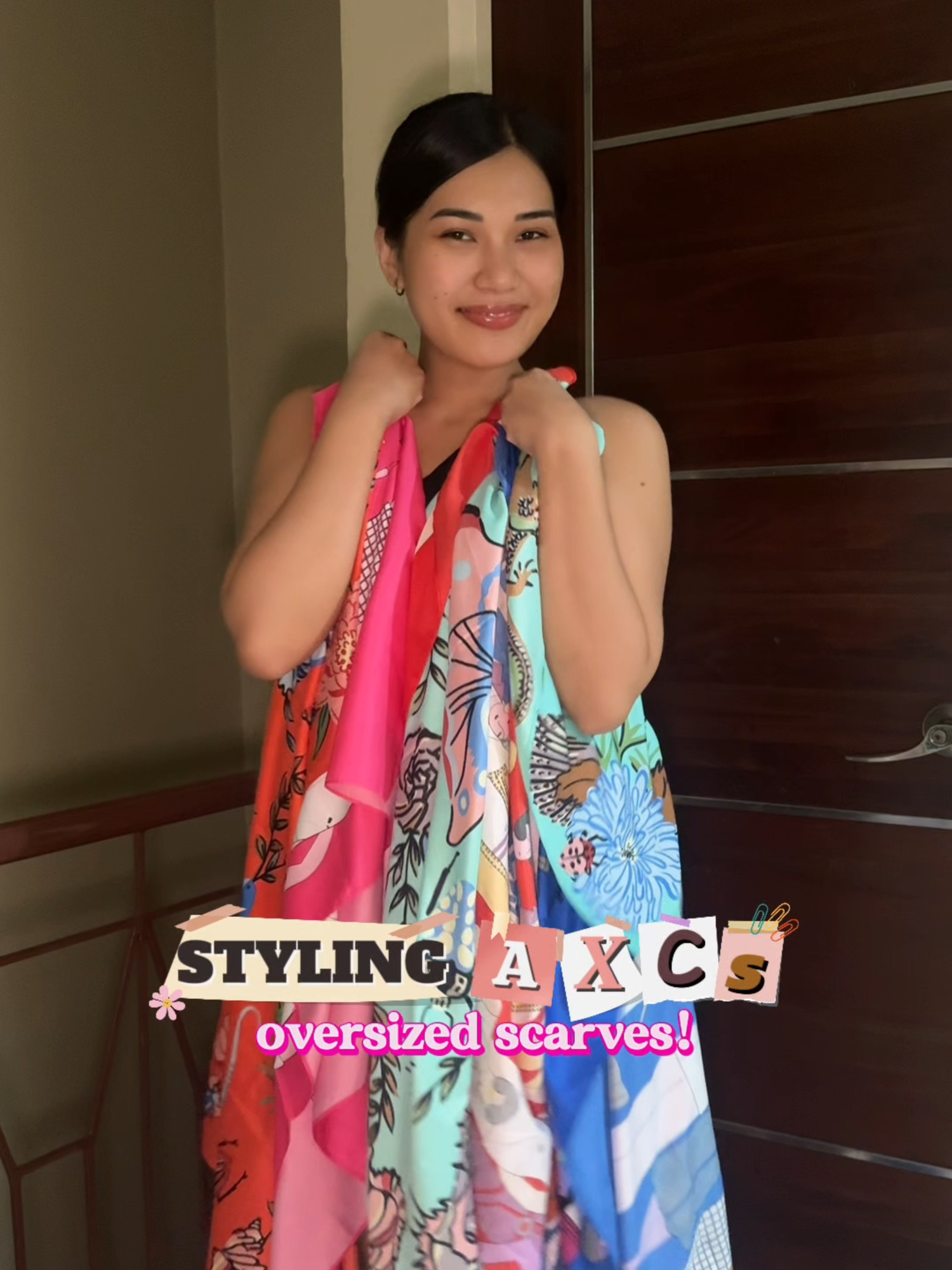 Stay on-trend with our versatile oversized scarves! Watch @iamjelliiiii style these must-have accessories for every look. 💅 Shop now at the #SMStore, Your Every Day Store! #SMFashion #WomensStyle