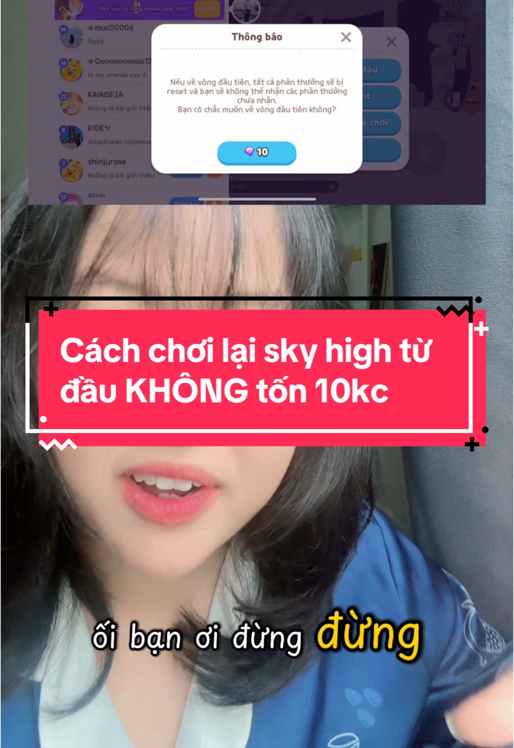 Cách chơi lại Sky high từ vòng đầu mà không mất 10 KC 😁😁 Có ai lỡ xài 10KC rồi không nè? ☺️ #playtogethervng #playtogether #huongdanplaytogether #skyhigh #nhiemvuplaytogether #playtogetherlamnhiemvumoi #retrai 