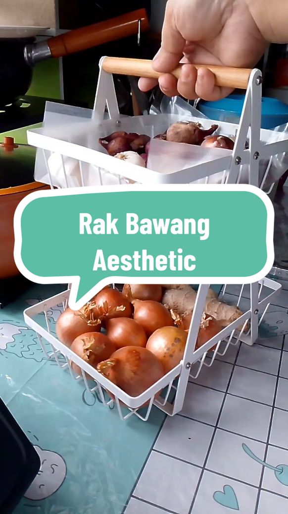 Rak bawang besi cantik, kukuh & murah !!  #rak #rakbawang #rakbesi #rakbawangbertingkat #rakbawangaesthetic #sue_ahim 