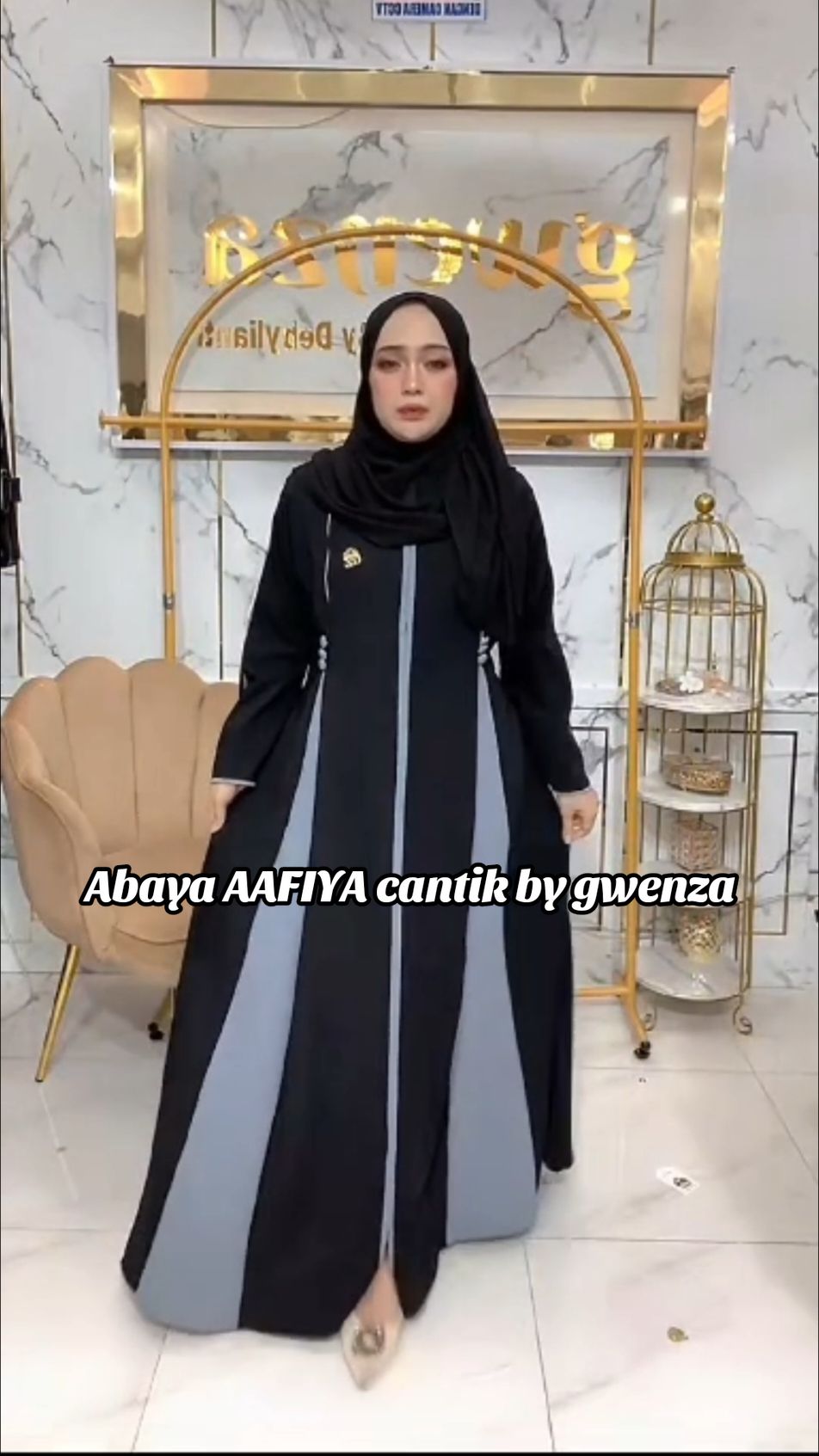 Abaya AAFIYA cantik by gwenza#fyp #belilokal #abaya #gamis #gamismurah #tiktoktokopedia #gwenza 