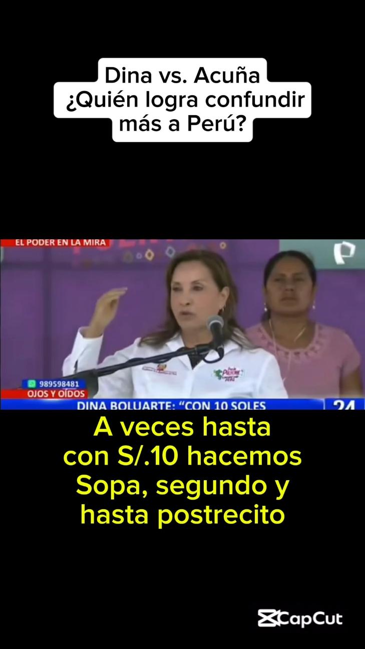 Descripción: Aunque esto parece un chiste, lamentablemente refleja la realidad de nuestra política. Estamos hablando de Dina Boluarte, la presidenta de nuestro país, cuya incapacidad para articular ideas claras deja mucho que desear. Si la máxima autoridad demuestra semejante nivel de desconexión, ¿qué podemos esperar de quienes designa en puestos de confianza? Esta falta de liderazgo coherente se traduce en un país sin rumbo claro, donde la delincuencia crece y la incertidumbre predomina. Un claro ejemplo de cómo las palabras vacías reflejan un vacío aún mayor en la gestión. #comedia #humor #humorperuano #politicaperú #dinaboluarte #10soles #nicanorboluarte #paratiiiiiiiiiiiiiiiiiiiiiiiiiiiiiii #fyp #cesaracuña #satirapolitoca 