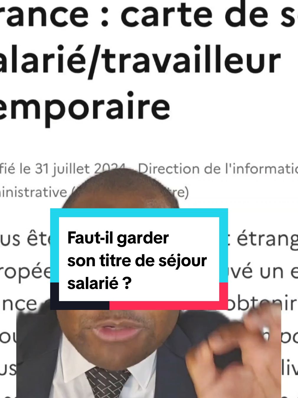 Titre de séjour #salarié  #conjointdefrancais  #viepriveeetfamiliale 