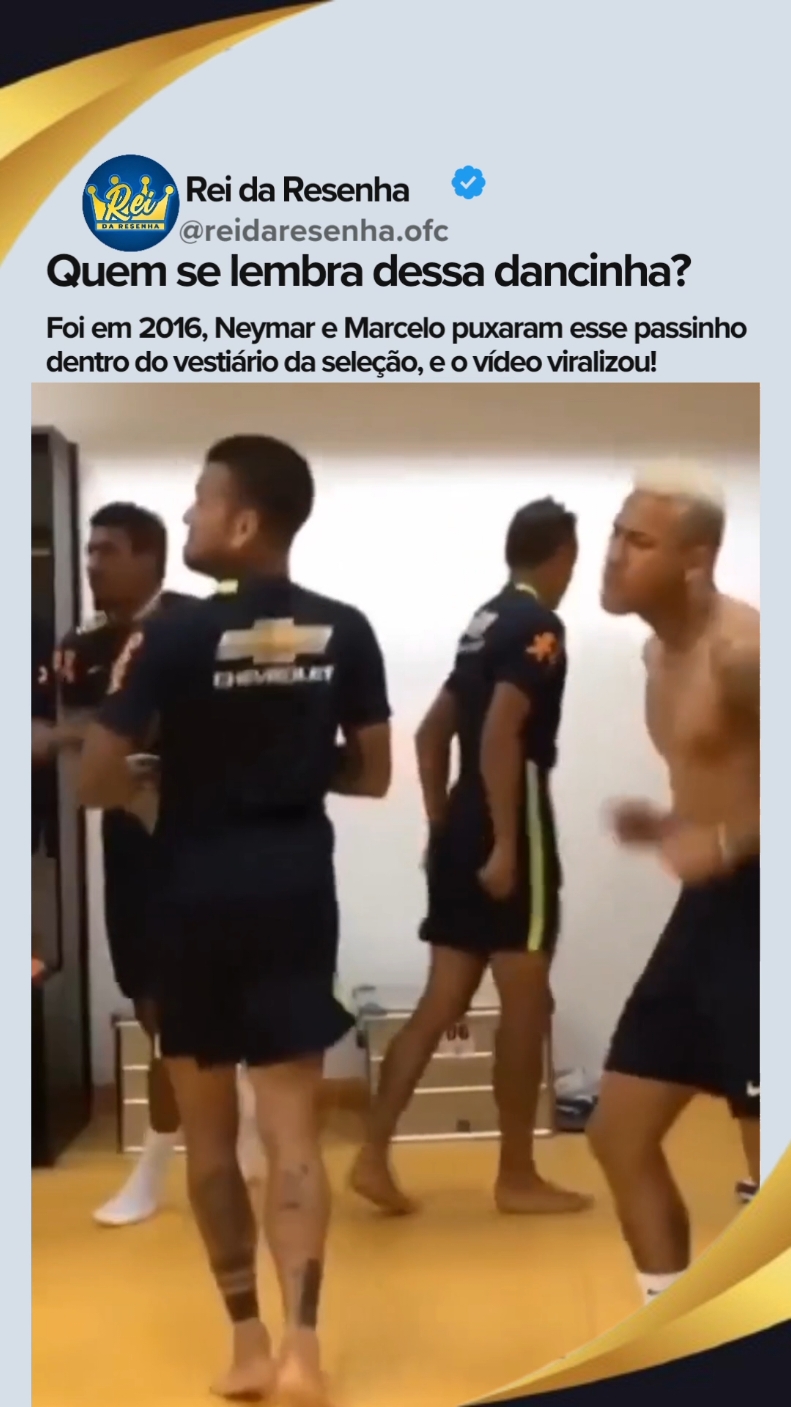 Eita época boa de seleção com o Neymar, rolava até essas dancinhas 😅 Quem se lembra dessa? Foram a 8 anos atrás. #neymar #futebol #seleçãobrasileira #dançinha #passinho 