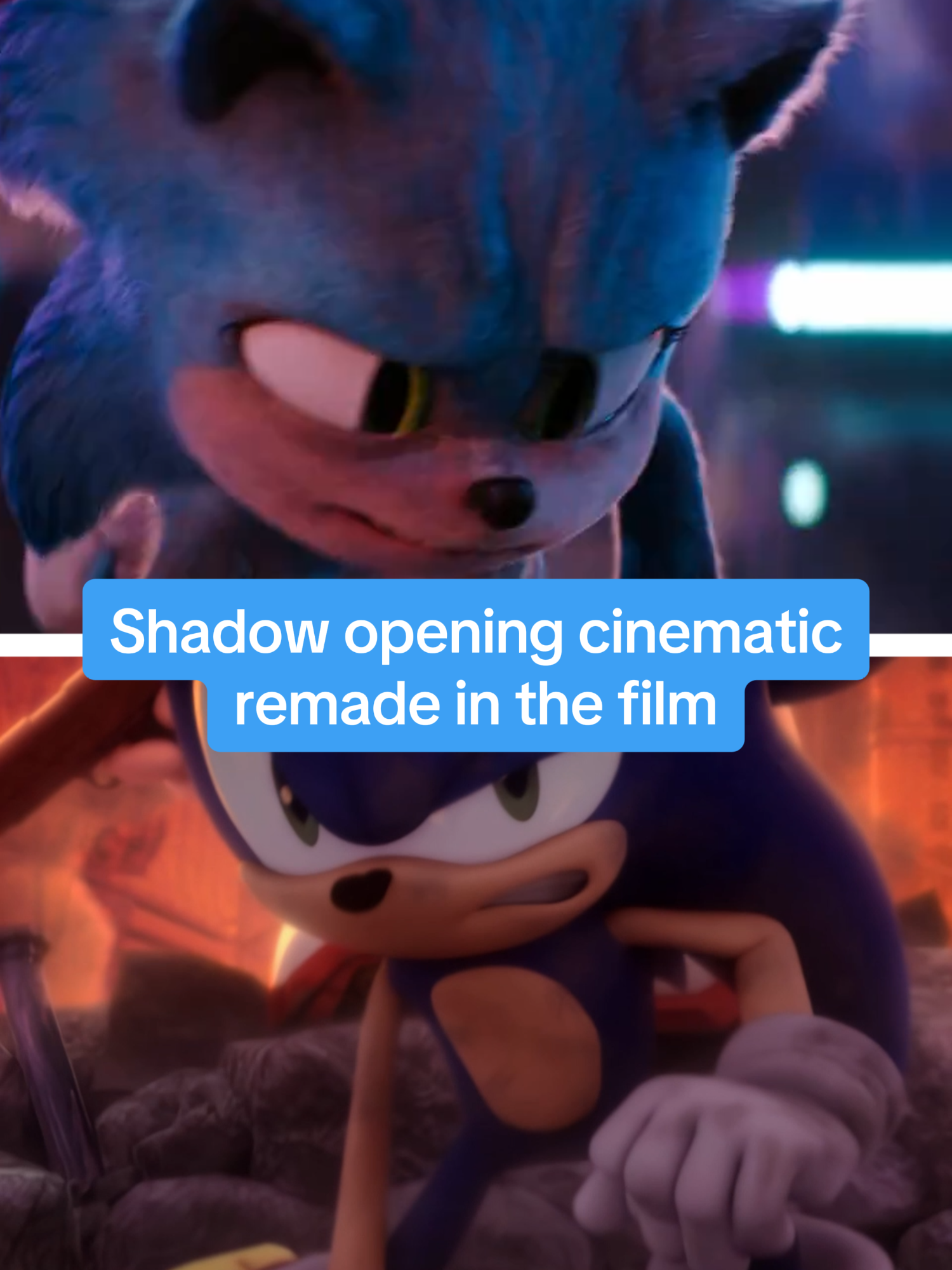 The Sonic 3 film recreated this iconic moment from the opening cinematic of the Shadow the Hedgehog game. #sonic #sonicthehedgehog #shadow #shadowthehedgehog #gaming #sonic3