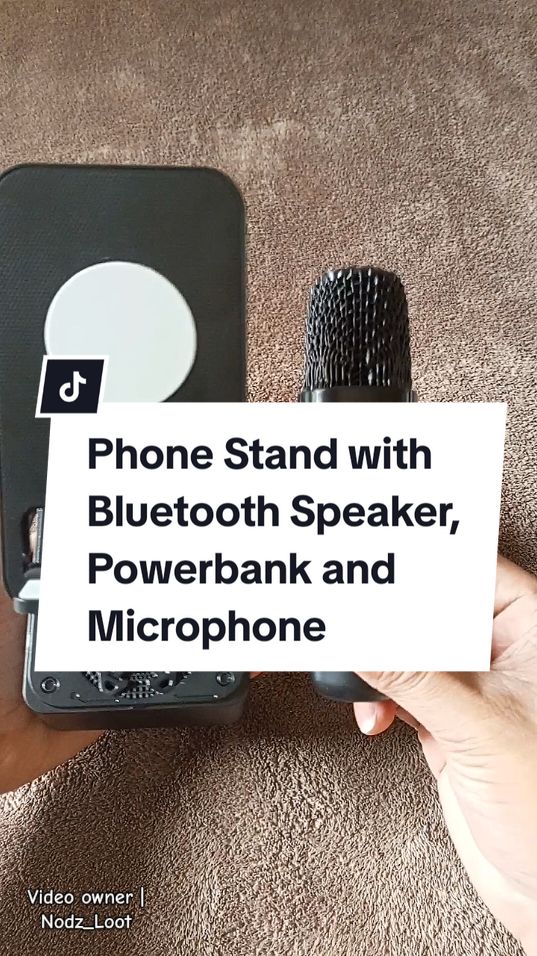 Phone Stand with Bluetooth Speaker,Powerbank and Microphone perfect para sa mahihilig mag karaoke dyan  #phonestand #bluetoothspeaker #powerbank #wirelessmic #tiktokfinds #budolfinds #affordable #affiliatemarketing #affiliate #recommendations #fyp #tiktokph #tiktokmademebuyit 