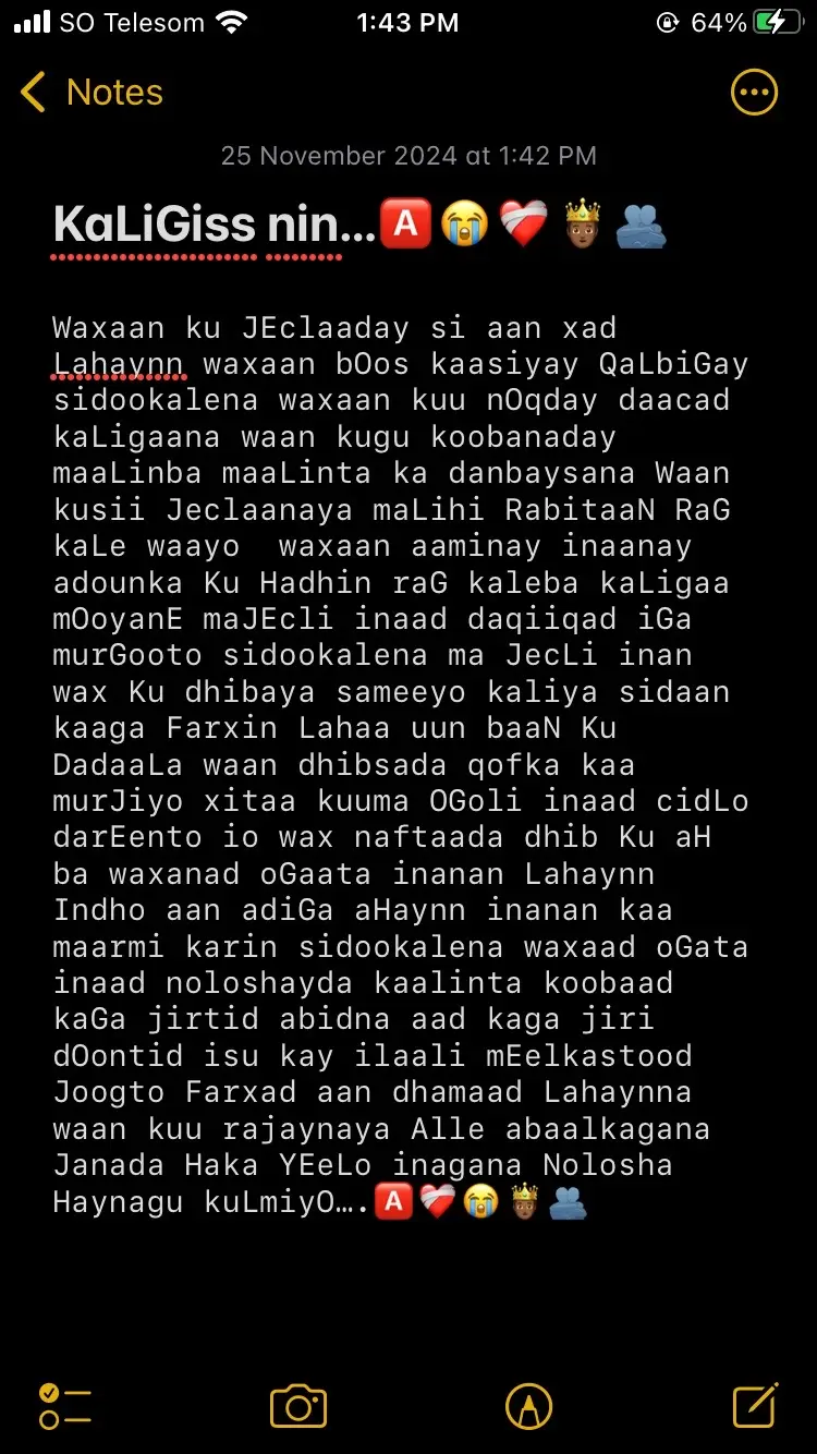 Wax kastaad ii tahay mcaan…🅰️❤️‍🩹😭🤴🏾