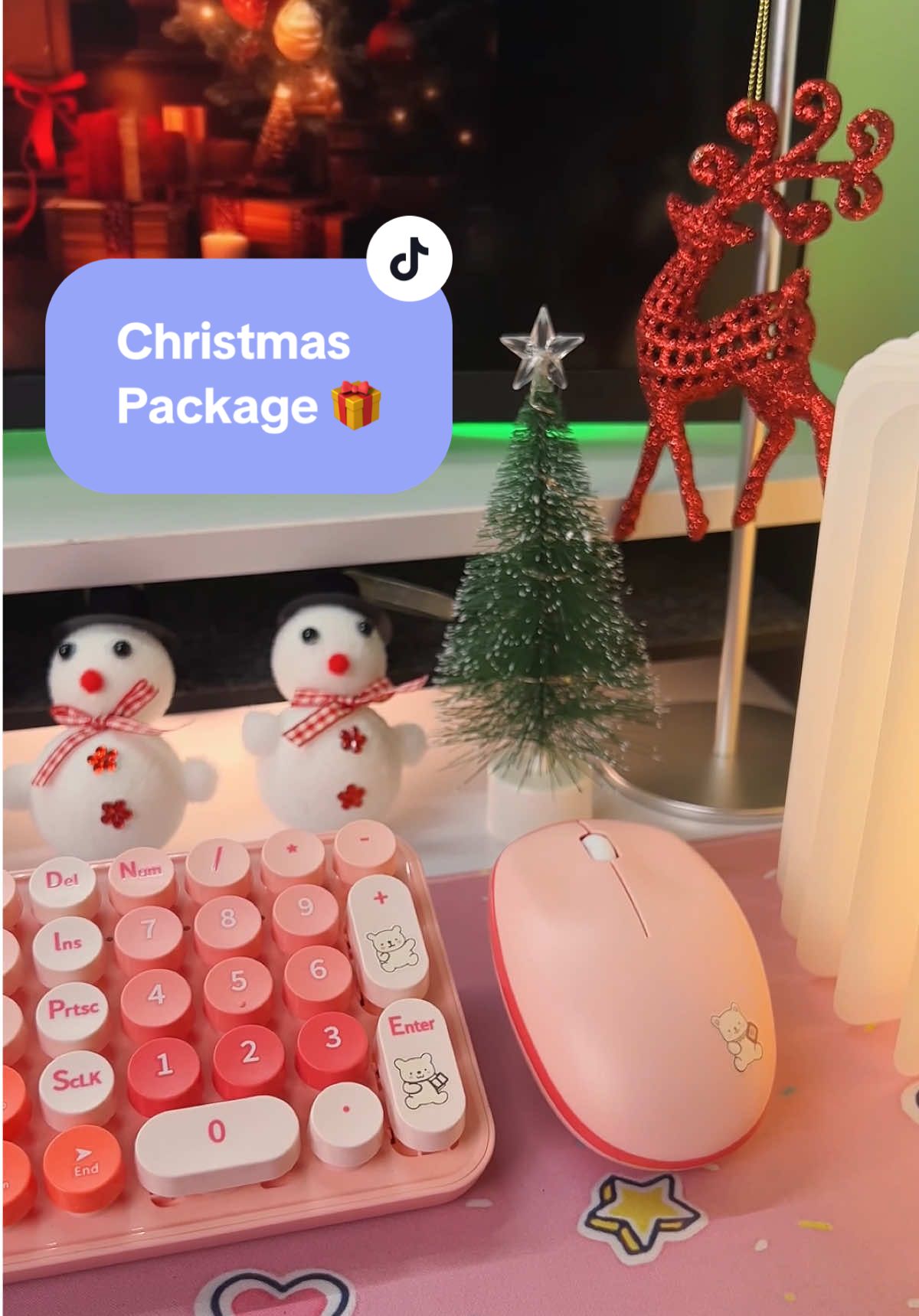 Christmast Package 🎅🎄⌨️ #mofiiid #keyboard #mouse #keyboardmouseset #setkeyboardmouse #keyboardlucu #mouselucu #keyboardaesthetic #mouseaesthetic #cutekeyboard #cutemouse #christmas #fyp 