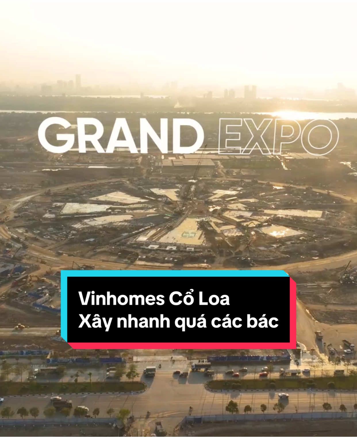 Mới tháng 11 thôi mà bác V cho xây nhanh quá. Dự án đã thành hình, chẳng mấy mà du khách thập phương bạn bè quốc tế lại nô nức kéo về The Grand Expo #vinhomesglobalgate #vinhomescoloa #vinhomesdonganh #flycam #flycamman 