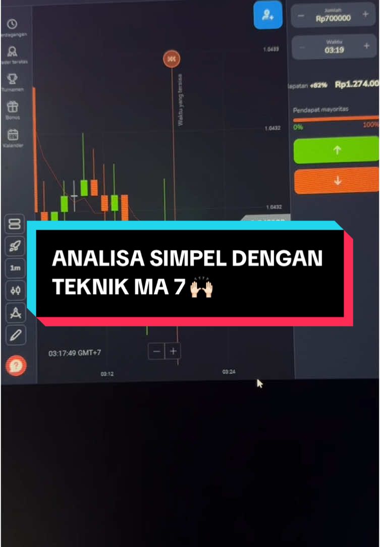 ANALISA SIMPEL DENGAN TEKNIK MA 7🔥 #fyp #xyzbca #stockity #stockityid 