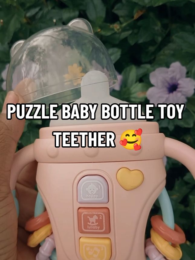 PUZZLE BABY BOTTLE TOY 🧸🌼 #teether #teethertoy