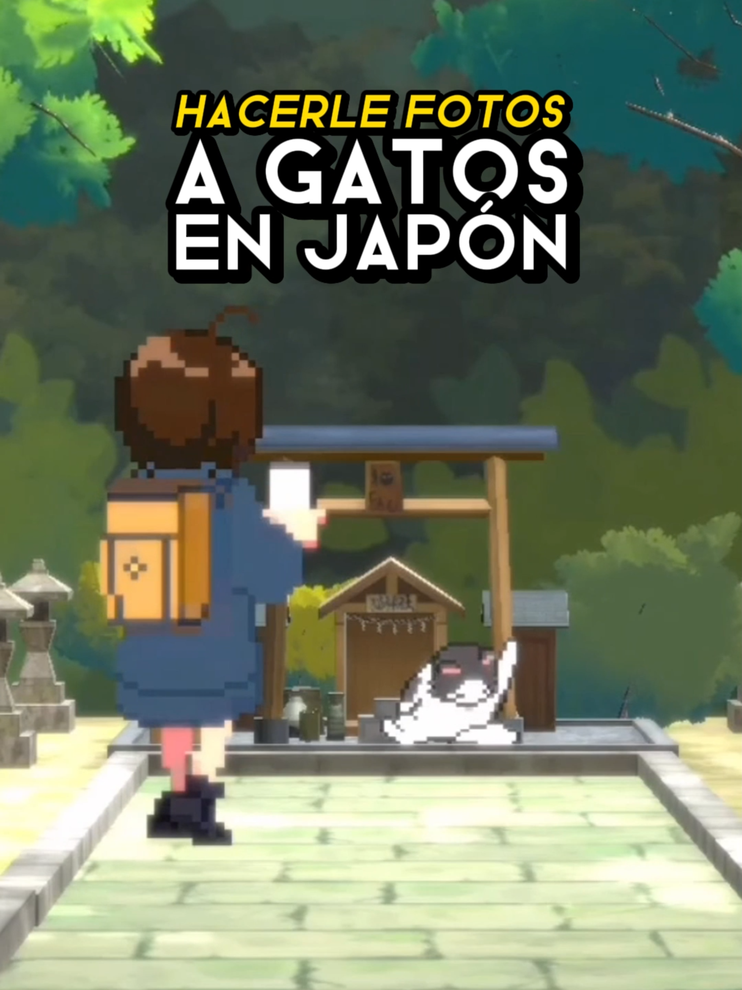 Hacerle FOTOS a GATOS en JAPÓN es el objetivo de este VIDEOJUEGO 🐈📸⛩️ #juegoscuriosos #gatos #japón #pixelart #gaming #juegosindie #demo #steam