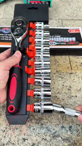 007 - Bộ khẩu tuýp đa năng mở bulong 1/2 với 12 chi tiết kèm 1 đầu nối khẩu