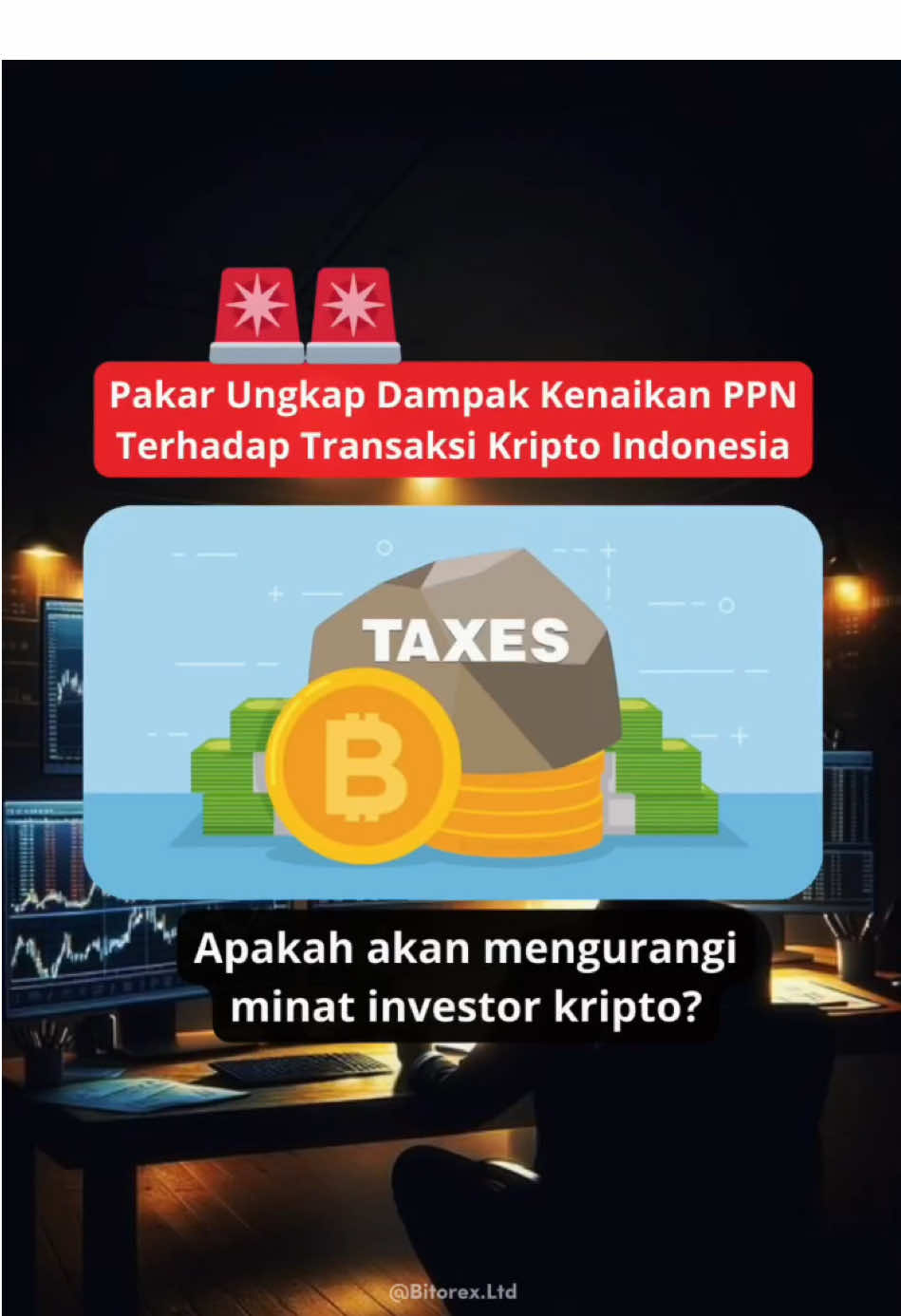 Pakar beberkan dampak kenaikan PPN terhadap transaksi kripto 🙌🏻 Mulai dari direktur Ekonomi Digital, Nailul Huda menyatakan dampak akan mengurangi minat investor, selain itu direktur PT Laba ForexIndo menyatakan hal ini tidak akan berpengaruh secara signifikan 🚨 ‼️Disclaimer : Postingan ini hanya bertujuan untuk edukasi, Bukan ajakan membeli atau menjual aset __ #tax #pajak #kripto#berita #indonesia #fyp #trending #Bitorex #Bitorex_Ltd