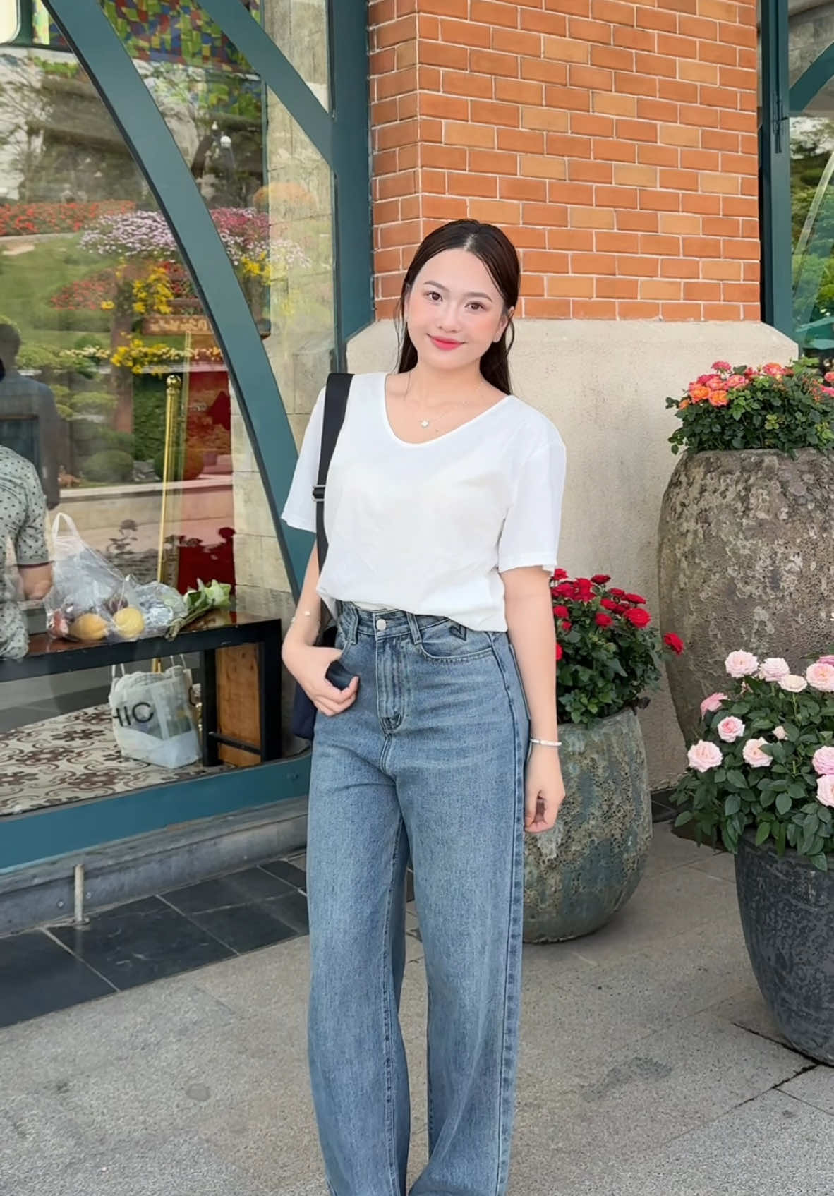 Jean suông thêu trái tim #quansuong #namlun #xuhuong #quanjeannu #myoutfit 