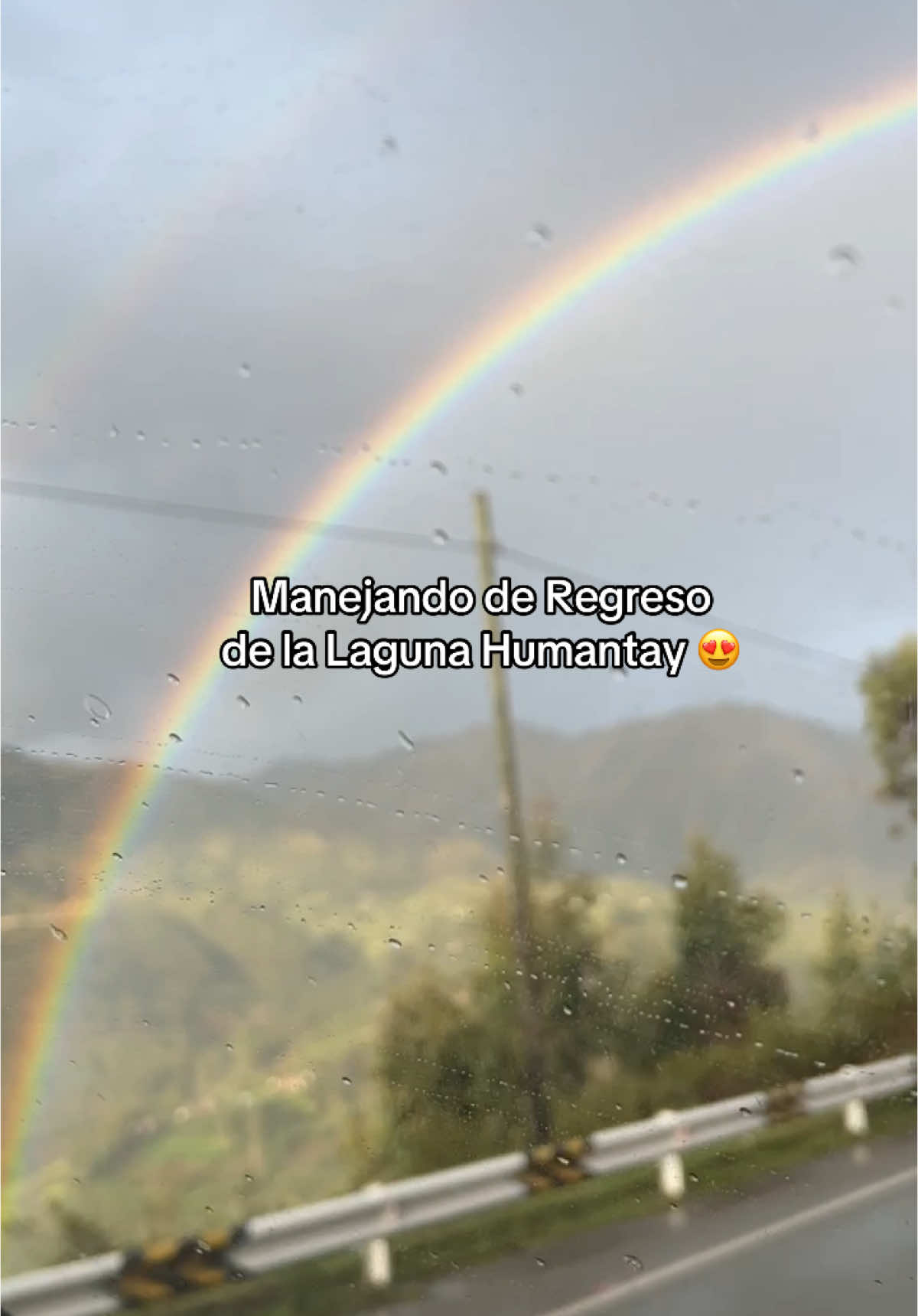 Hermoso arcoiris en la carretera Limarambo - Cusco  . Cusco #paseo #tour 