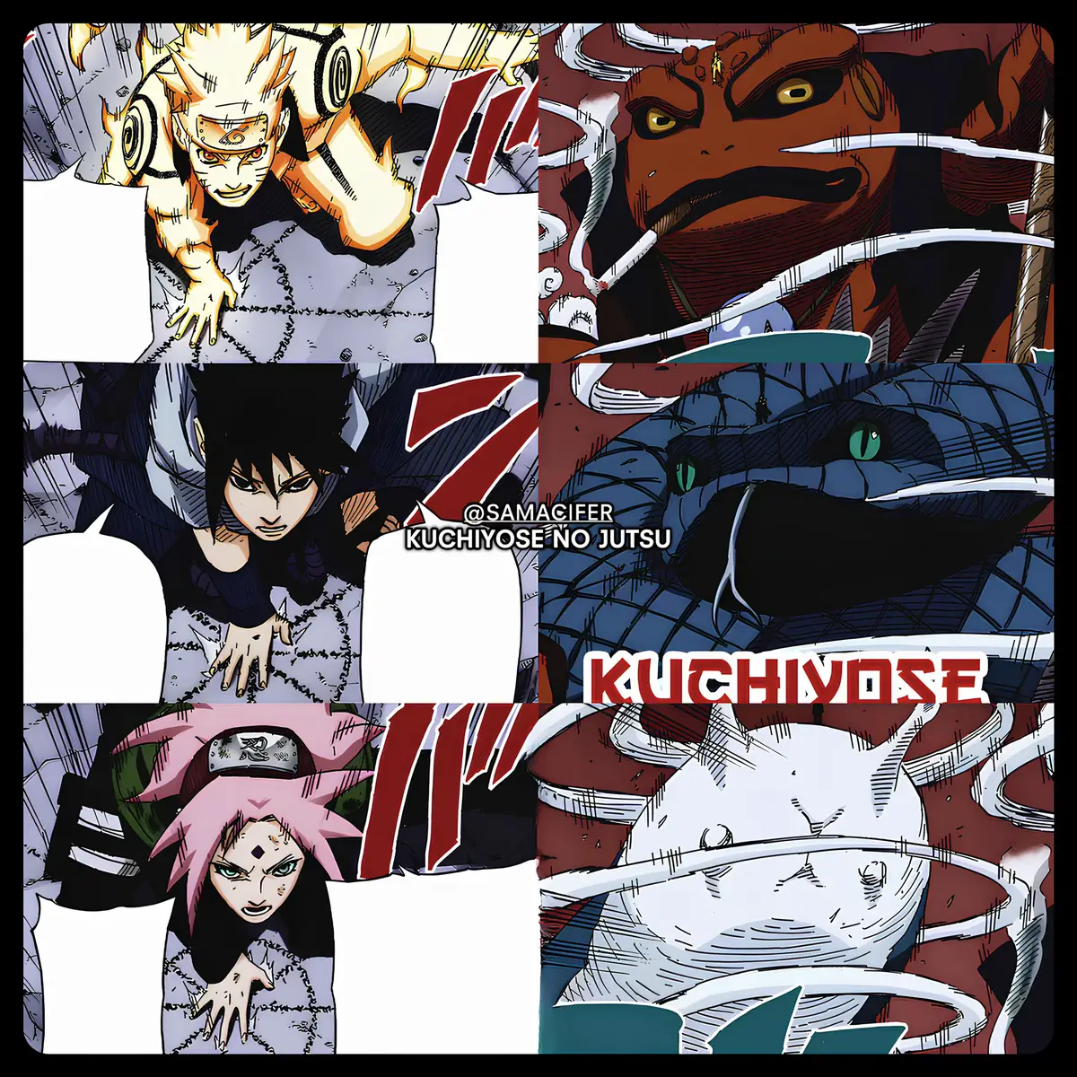 Obito and Madara summoning Kyubi, Gedo Mazo and Jubi !! — 🙏🏻 #Naruto #Sasuke #Sakura #Gamakichi #Aoda #Katsuyu #Obito #Madara #Kyubi #Kurama #GedoMazo #Jubi 