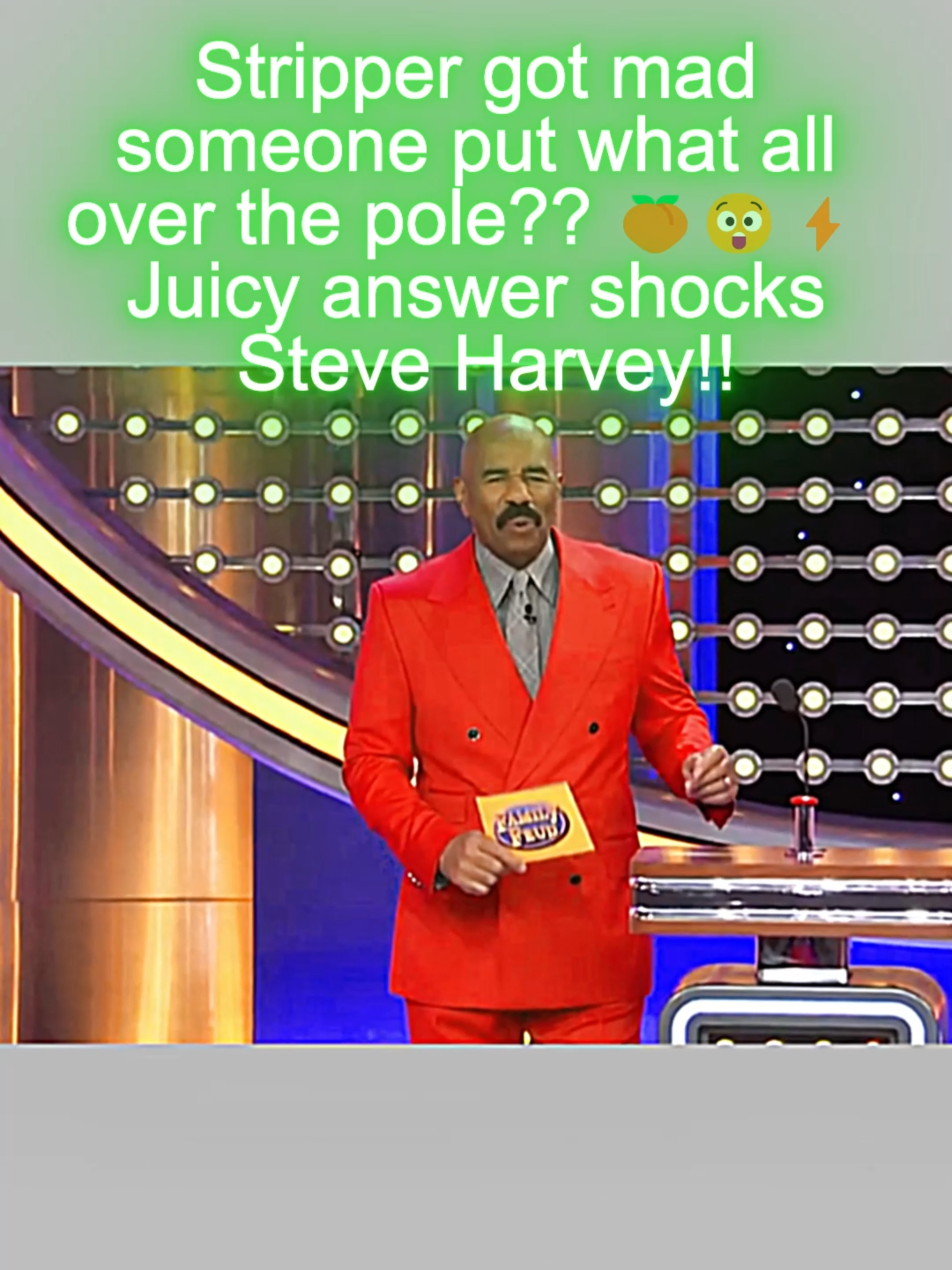 Stripper got mad someone put what all over the pole?? 📷📷📷 Juicy answer shocks Steve Harvey!! #shorts #funnyvideo #bloopers #gameshow #familyfeud #steve #steveharvey #tvshow