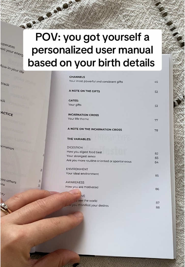 Fully personalized and highly practical guidebook all about your unique Human Design, created to help you find more flow in your life ✨ In this guidebook, you’ll learn: ✔️ How to best use your energy according to your design ✔️ How to create more flow in your life ✔️ How to tap into your intuition for confident decision-making ✔️ How to recognize when you’re on track and what to do if you’ve fallen out of alignment ✔️ How you effectively take in information and work with others ✔️ Your personality and role in life ✔️ Your unique gifts ✔️ How to embrace your natural strengths ✔️ How to navigate and overcome potential challenges ✔️ Your life theme ✔️ Ways to optimize your lifestyle for well-being and success, including tips on nutrition, creating your ideal environment, manifesting your desires, and much more ➕ Lots of practical tips and reflective questions to bring it all together 📖 The 🔗 in bio to order yours!  P.S. Use the coupon TIKTOK10 for 10% off 🤫 #BookTok #selfdiscovery #selfhelpbooks #humandesign #humandesignsystem 