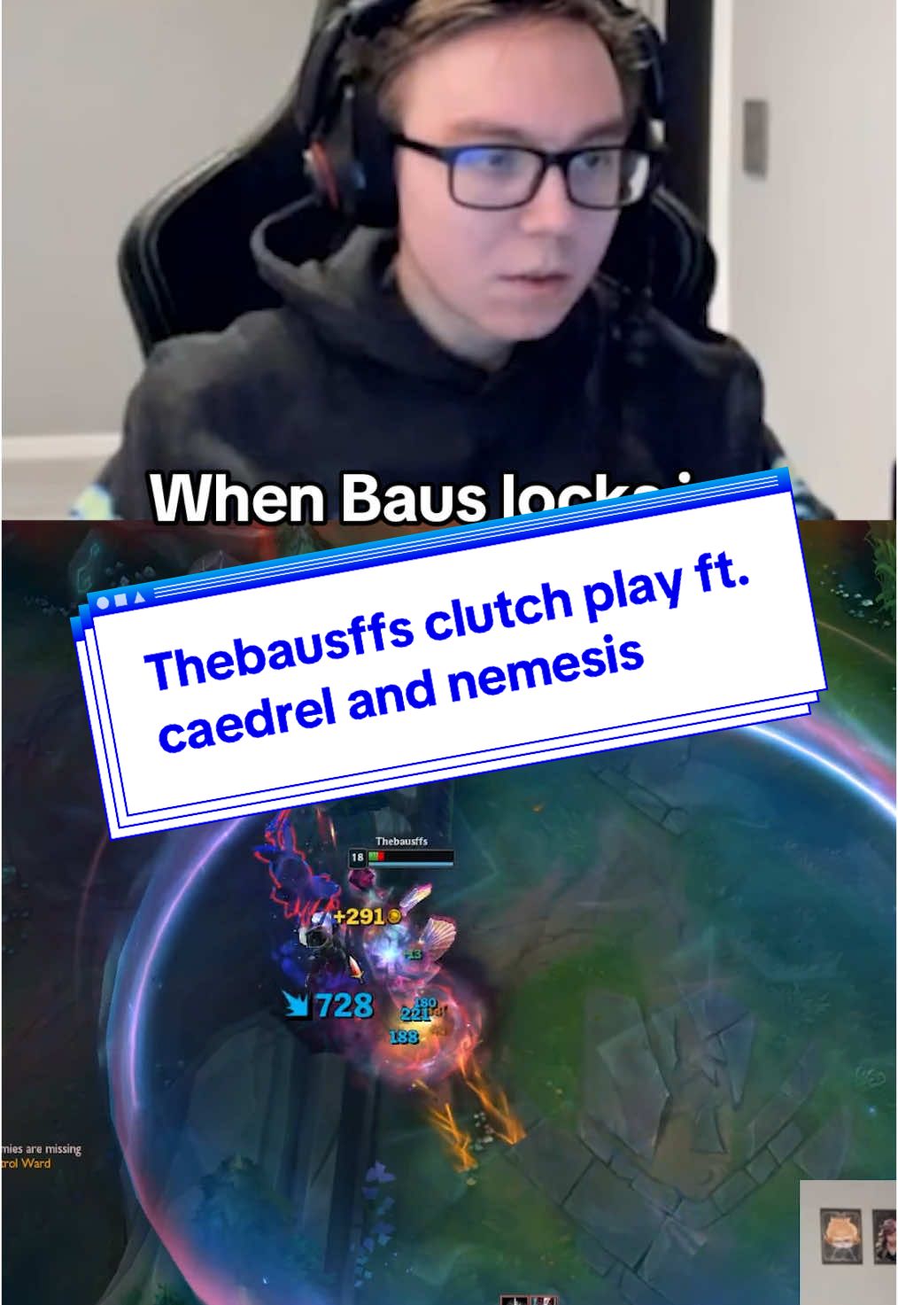 Thebausffs pulls off this insane 1v2 in Los Ratones scrims 🔥 #leagueoflegends #leaguetok #leaguetiktok #leaguememes #thebausffs #caedrel 