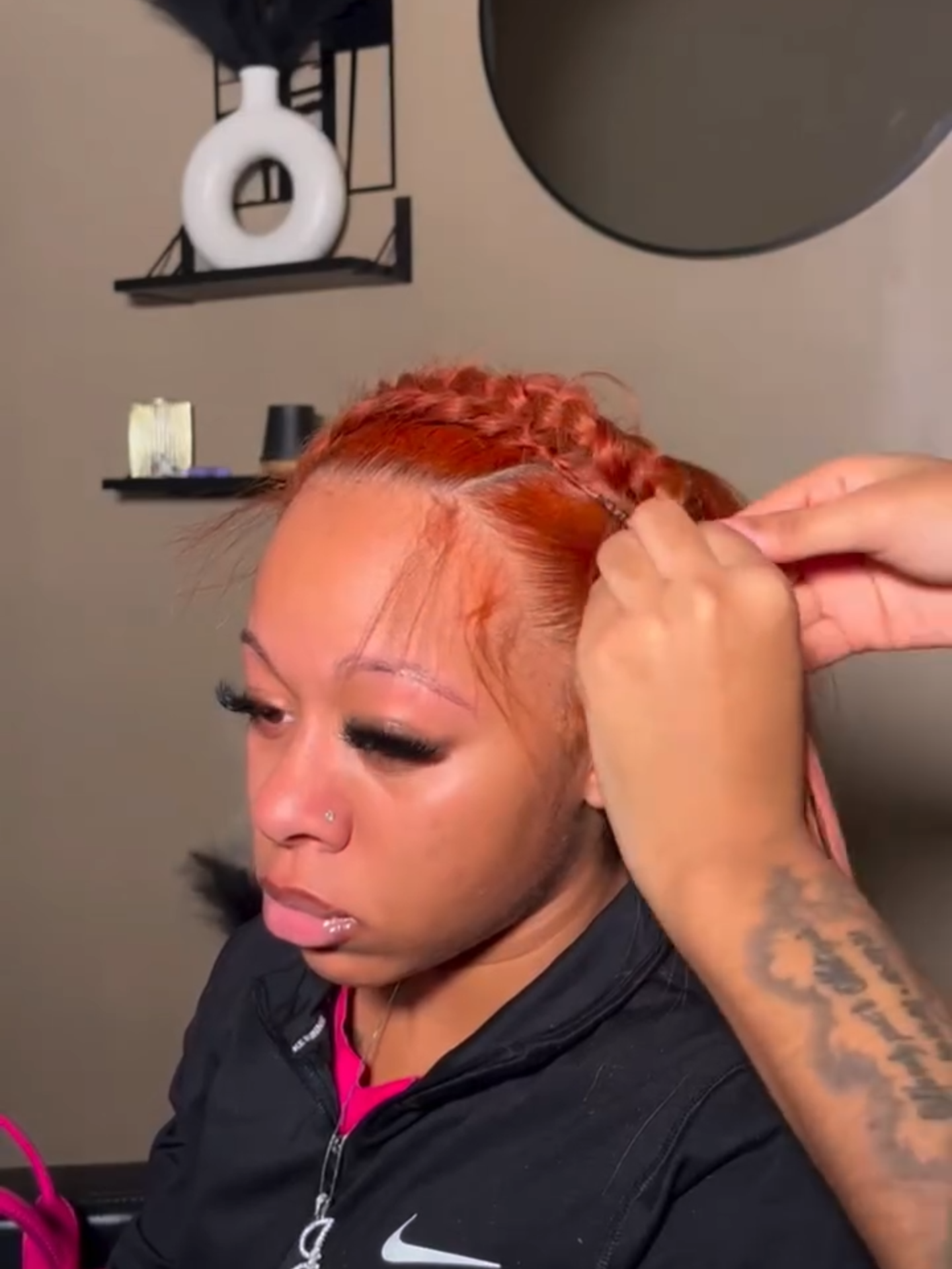 Ateeee😍😍😮‍💨 This came out so cuteee🧡🧡 Amazing work by @kaliyori 🔥🔥 #customcolor #ginger #gingerhaircolor #braidstyles #crownbraid #ponytail #sleekponytail #highponytail #curls #bodywave #bodywavehair #bodywavebundles #hairbundles #hairweave #hairextensions #haircolor #coloredhair #hairtutorial #blackgirlhairstyles #blackgirlhair #blackgirlmagic #fypシ゚viral #fypageシ #viralvideo #ulithair #ulithairwig #ulitwig