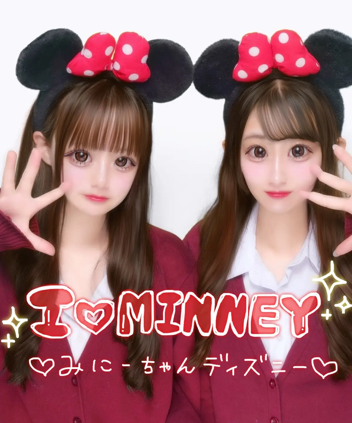 ミニーちゃんディズニーした🎀✨ #ディズニー #ディズニーランド#jk#制服ディズニー #クリスマスディズニー 