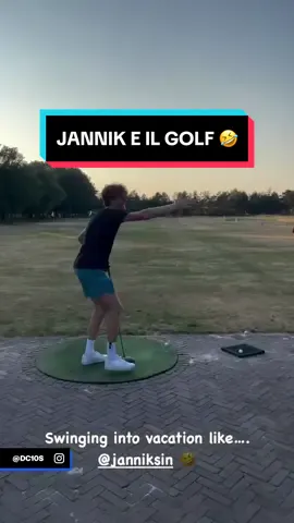 Forse abbiamo trovato il punto debole di Jannik: il golf 🤣🏌️‍♂️ #EurosportTennis #Tennis #Sinner #Golf