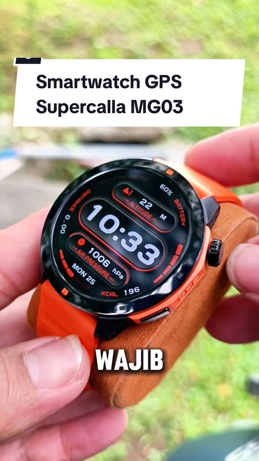 Smartwatch Supercalla MG03 built-in GPS Amoled display #smartwatch #smartwatchsupercalla #supercallamg03 #wibgajian #paydaysale #jagoanvideotrending 