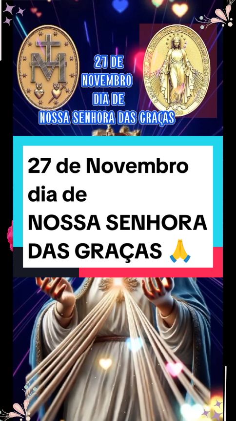 APRESENTE SEUS PEDIDOS A MÃE DA MEDALHA MILAGROSA,NOSSA SENHORA DAS GRAÇAS 🙏#nossasenhoradasgraças #novembro #nossasenhoradamedalhamilagrosa #santa #27denovembro #catolicos #igreja 