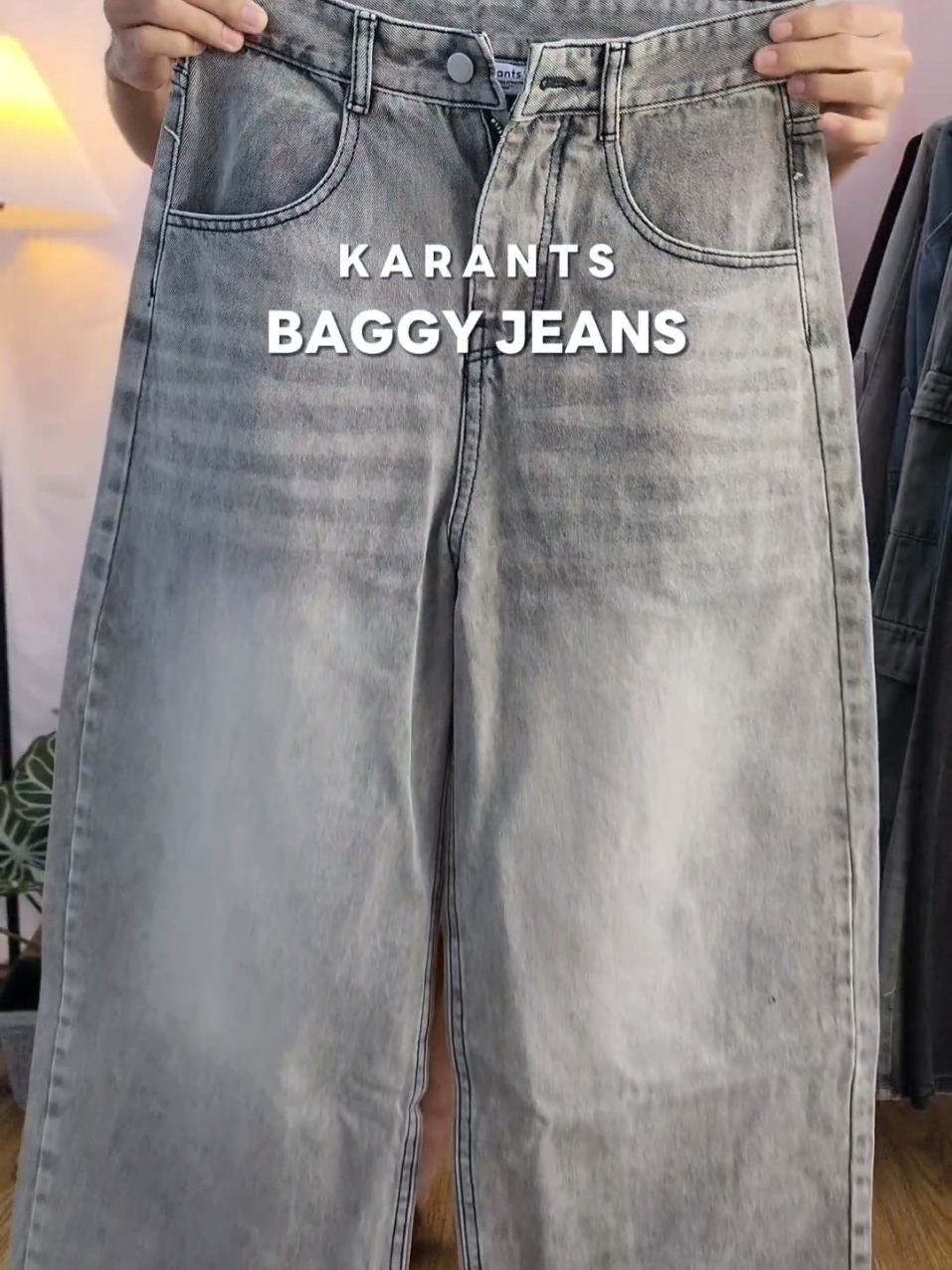 🏷งบน้อย ก็เท่ได้งับ เดี๋ยวมีอีกสีแน่นอน😍😆  #baggypants #แต่งตัวผู้ชาย #baggyjeans #karants 