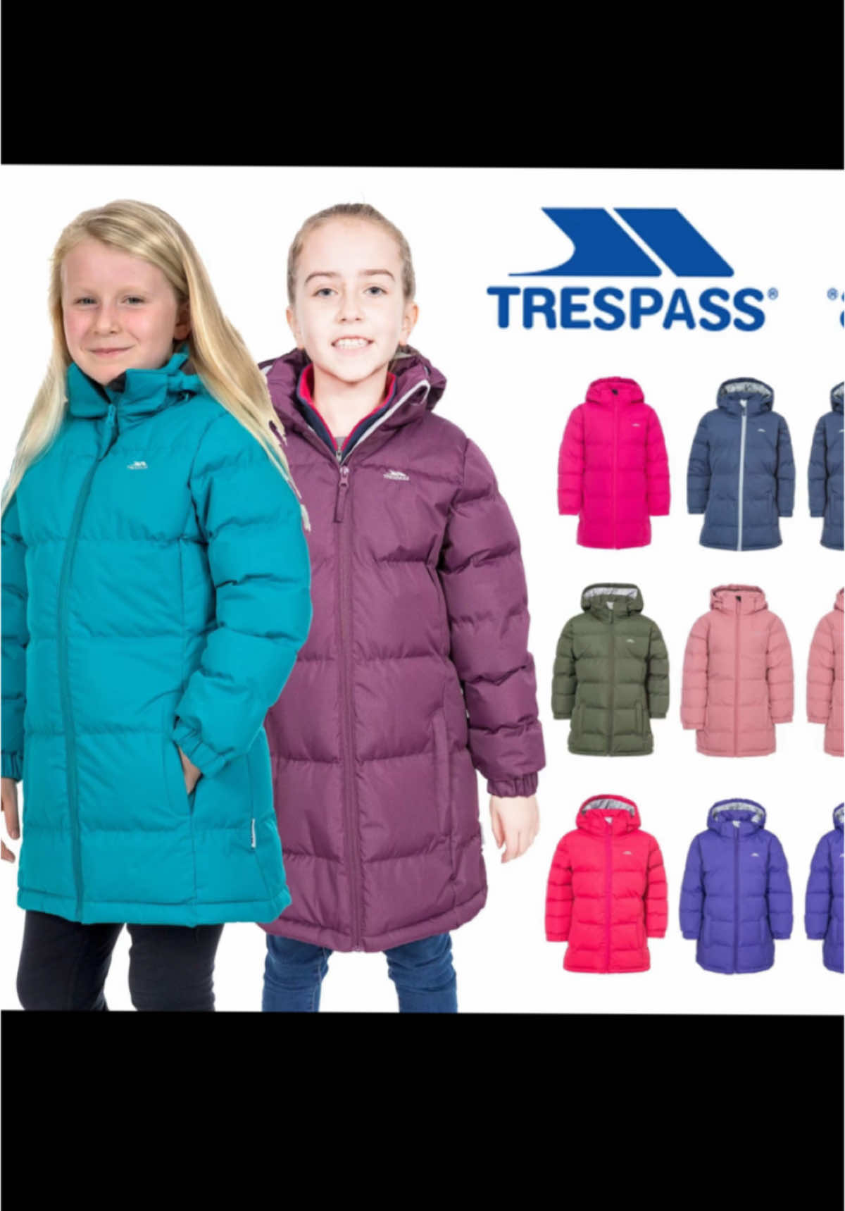 #WinterGear #GirlsJacket #StayWarmAndDry #TrespassStyle #WinterSale #WeatherReady #PaddedJacket #KidsFashion #OnSaleNow