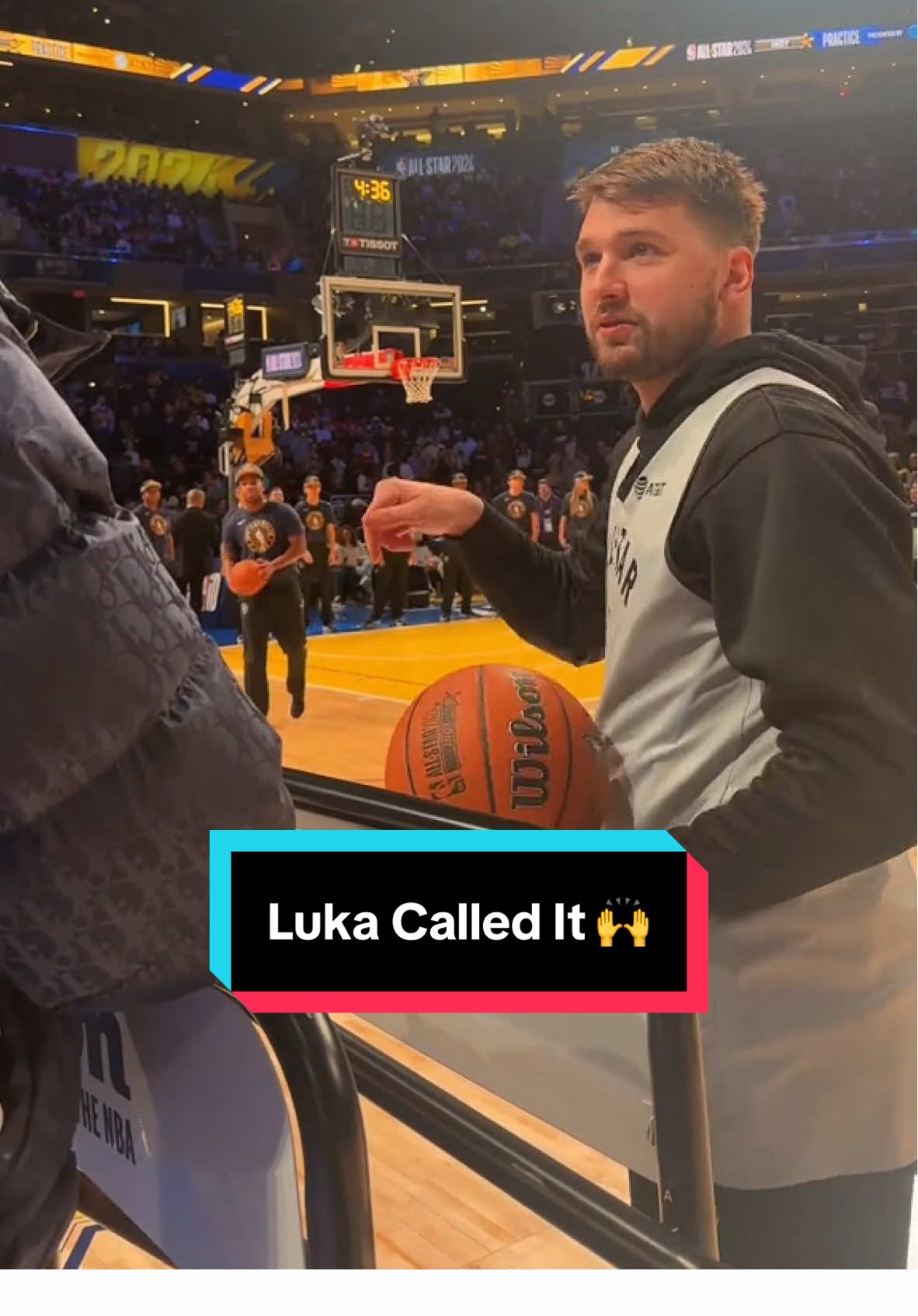 Luka called it 😳✔️ #NBA #Luka  #trickshot #basketball 