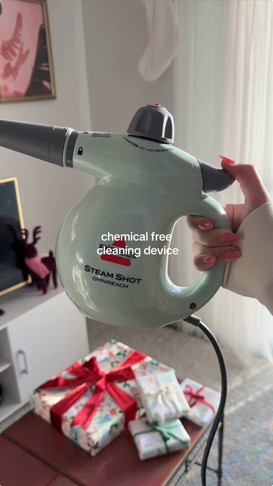 this steam cleaner is honestly life changing and the perfect gift for the clean girl in your life #ad 🧼🤍🧺🫧 shop the BISSELL Steam Shot OmniReach at the link in my bio and use Code 20STEAMSHOT to get 20% off! @BISSELL Clean #BISSELL #BISSELLpartner #CleanTok #sundayreset #steamcleaning #petsafecleaning #rescuepetsoftiktok #messiestpets