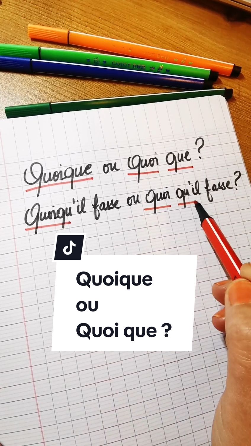 Quoique ou quoi que ?  Apprendre facilement le français. 🇨🇵 #fautedefrancais   #apprendrelefrançais  #mamaîtresse1  #ApprendreSurTiktok  #tiktokfrance 