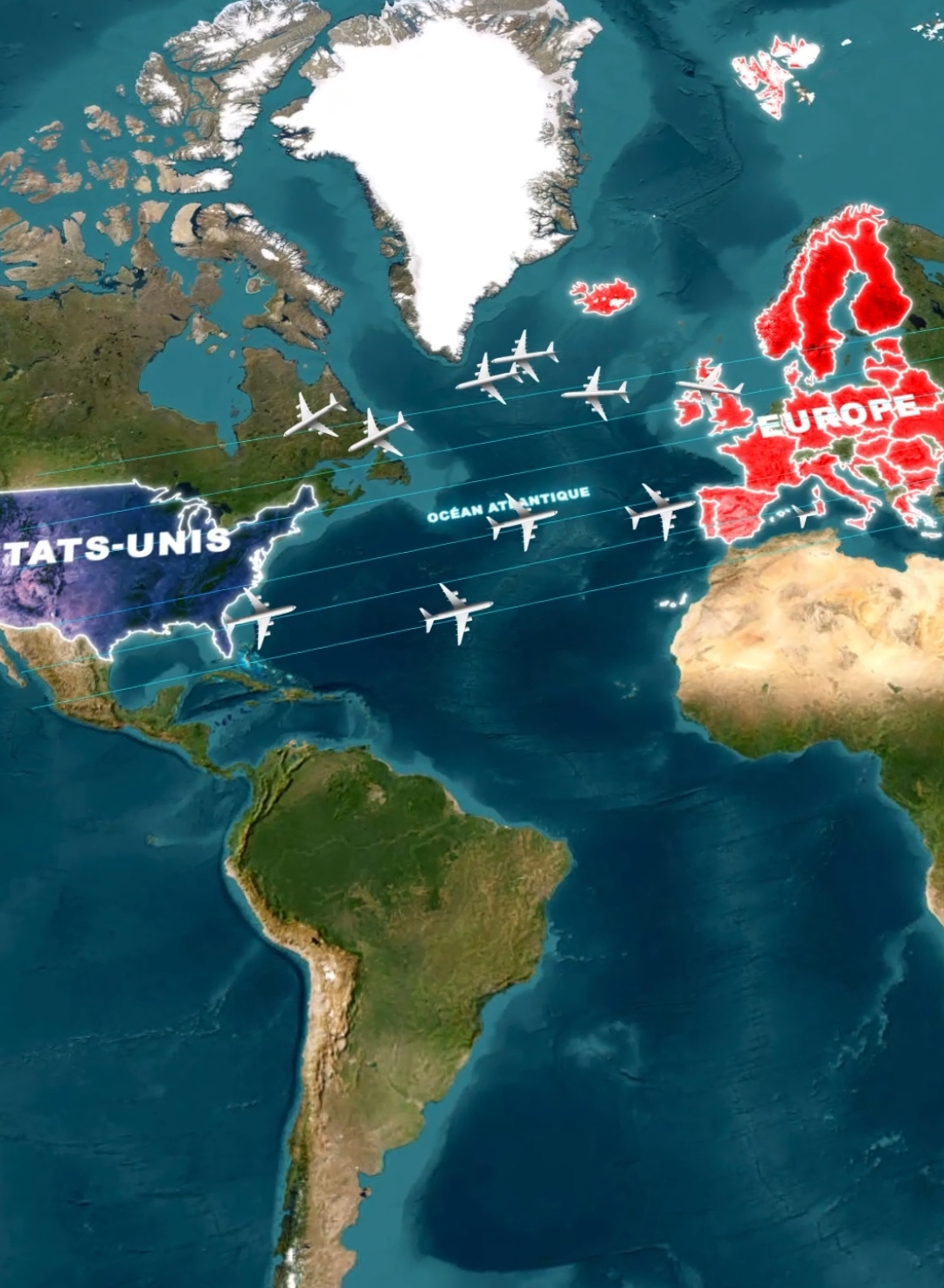 Pourquoi les avions volent si près les uns des autres #avion #géographie #géopolitique