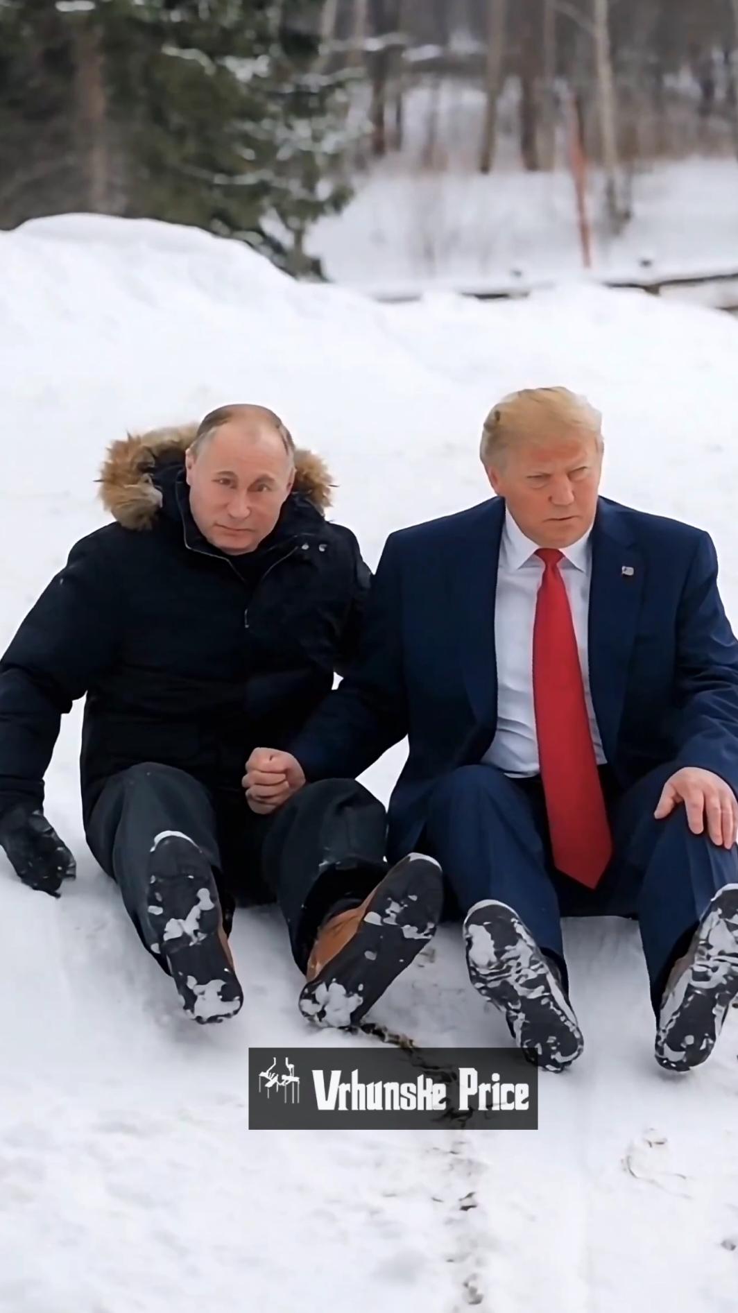 Putin and Trump friendship😂 Winter Edition❄️ AI generated #viral 