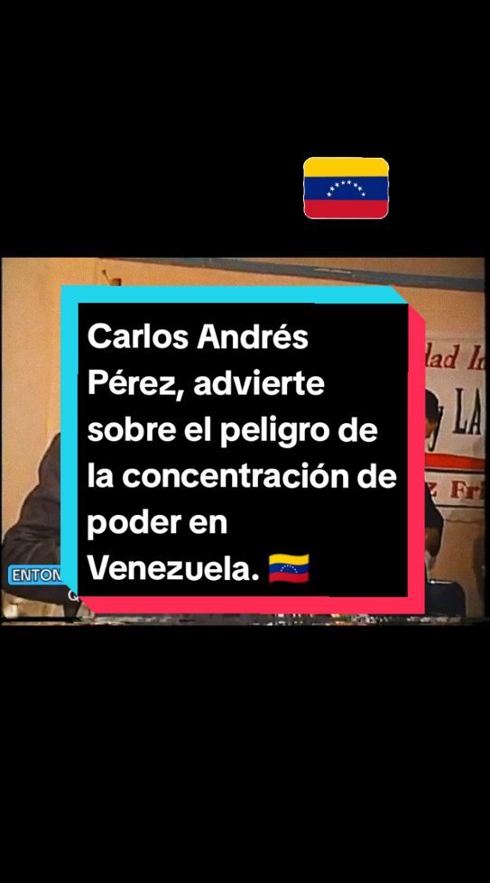 Carlos Andrés Pérez advierte sobre el peligro de la concentración de poder en #venezuela . Escucha su análisis sobre el gobierno de #hugochavez en esta entrevista de #1998. #advertencia🚨 #dictadura #libertad #para #venezuela🇻🇪 #carlosandresperez #presidente #de #republica #años90 #años70 #años80 #democracia #acciondemocratica