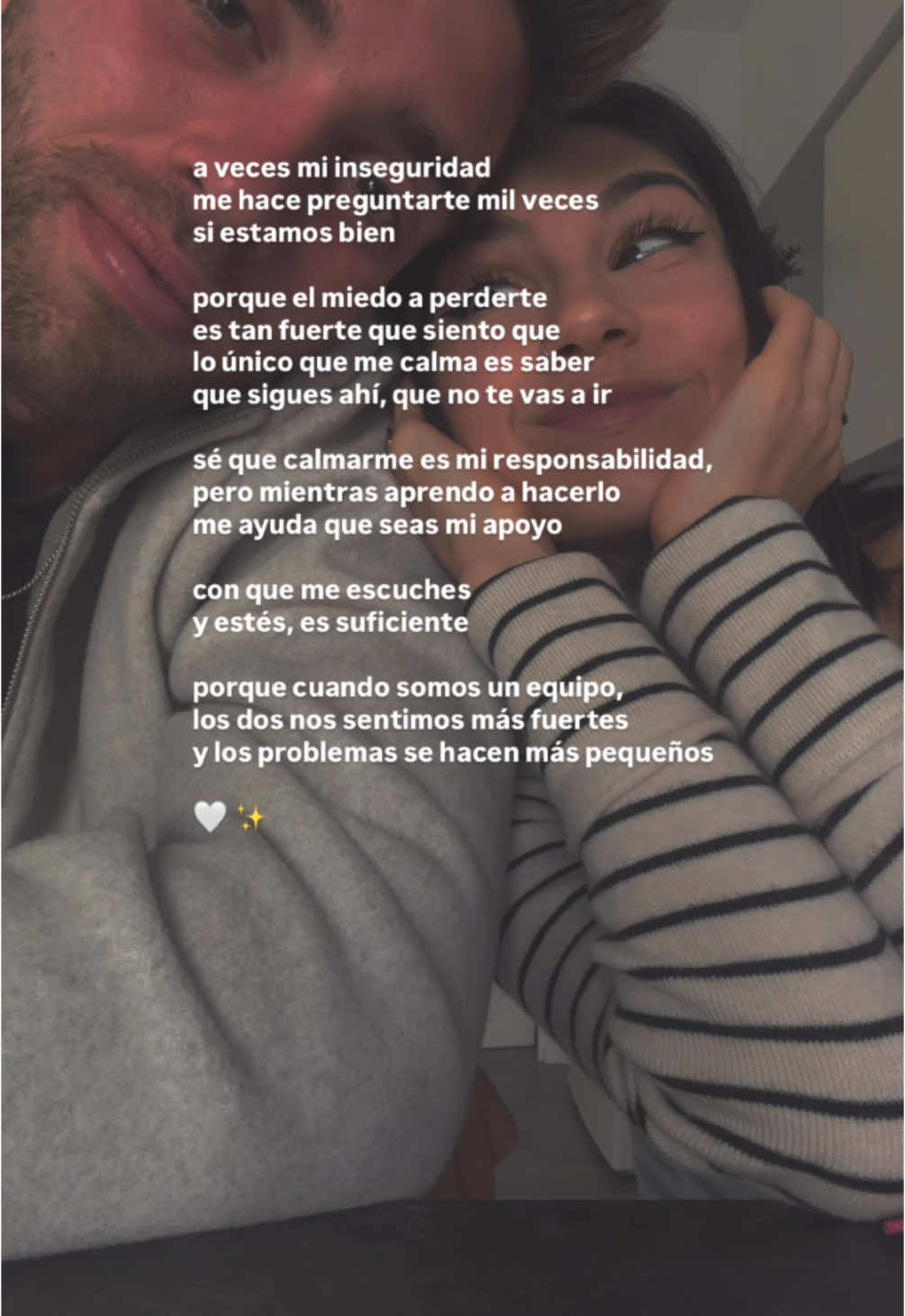 la inseguridad es muy dolorosa y es normal que necesitemos calmarla con urgencia… 🥺 pero, a veces, desde esa urgencia y ese malestar, actuamos de una forma que rompe el vínculo o genera discusiones 👥 y es justo el resultado contrario al que necesitamos, porque no queremos generar distancia, sino cercanía 🫶🏽 pero para eso tenemos que actuar como equipo 💪🏽 asumiendo nuestras responsabilidades y entender que mi pareja es mi apoyo, pero que soy yo quién tengo que autorregularme 🧠 crear un lugar seguro donde expresarnos, comprendernos y abrazar lo que sentimos 🤍 #saludmental #psicologia #relaciones #parejas #inseguridad #amor 